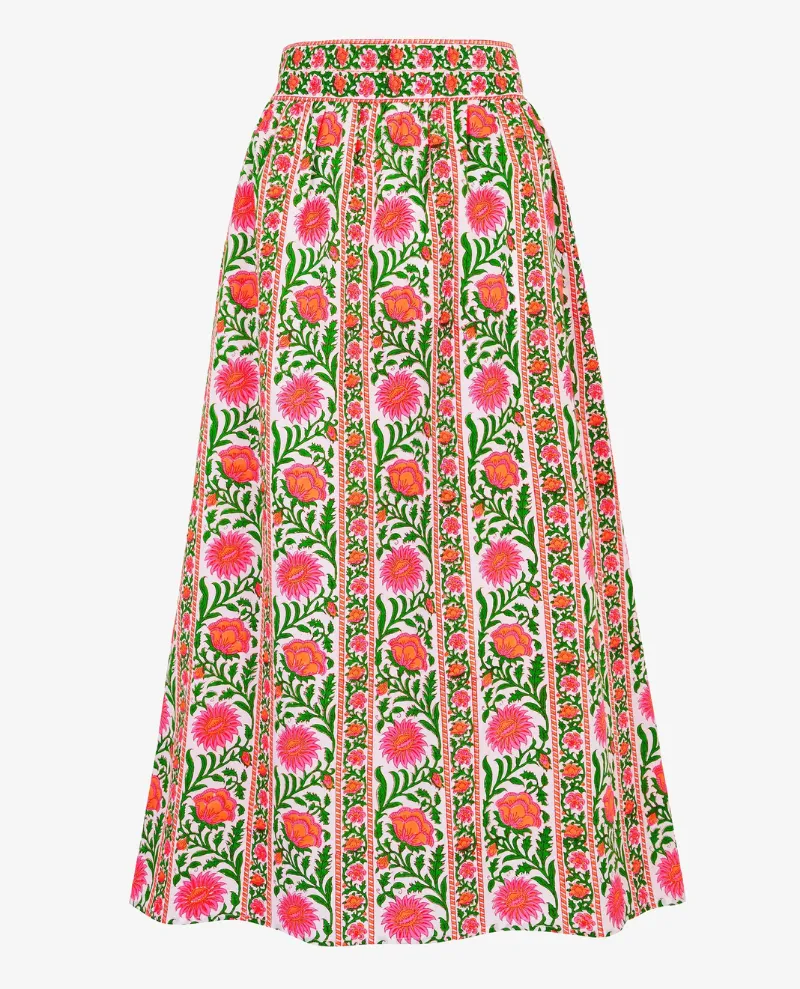 Pink City Prints Immy Neon Border Skirt