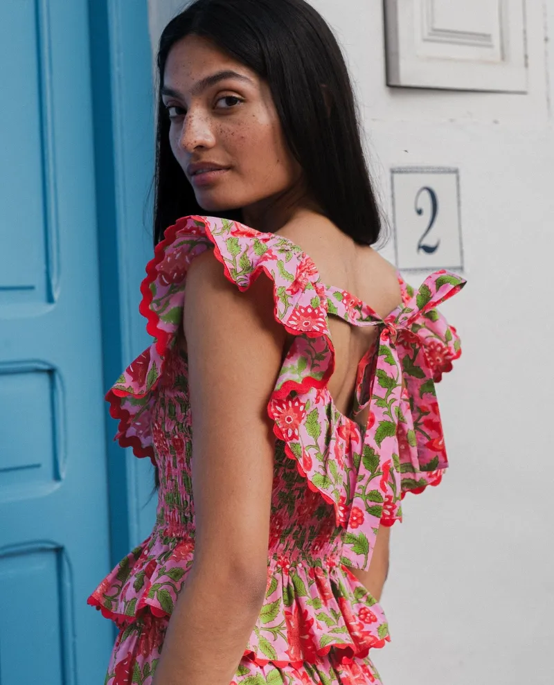 Pink City Prints Susie Candy Jaal Top