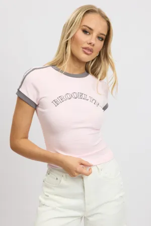 Pink Graphic Tee Short Sleeve