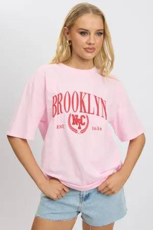 Pink Graphic Tee Short Sleeve