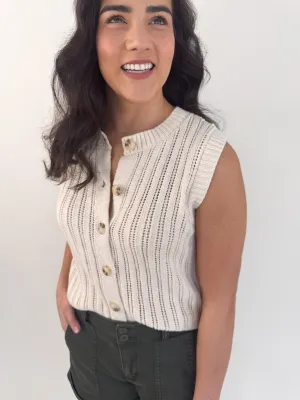Pointelle Sweater Vest