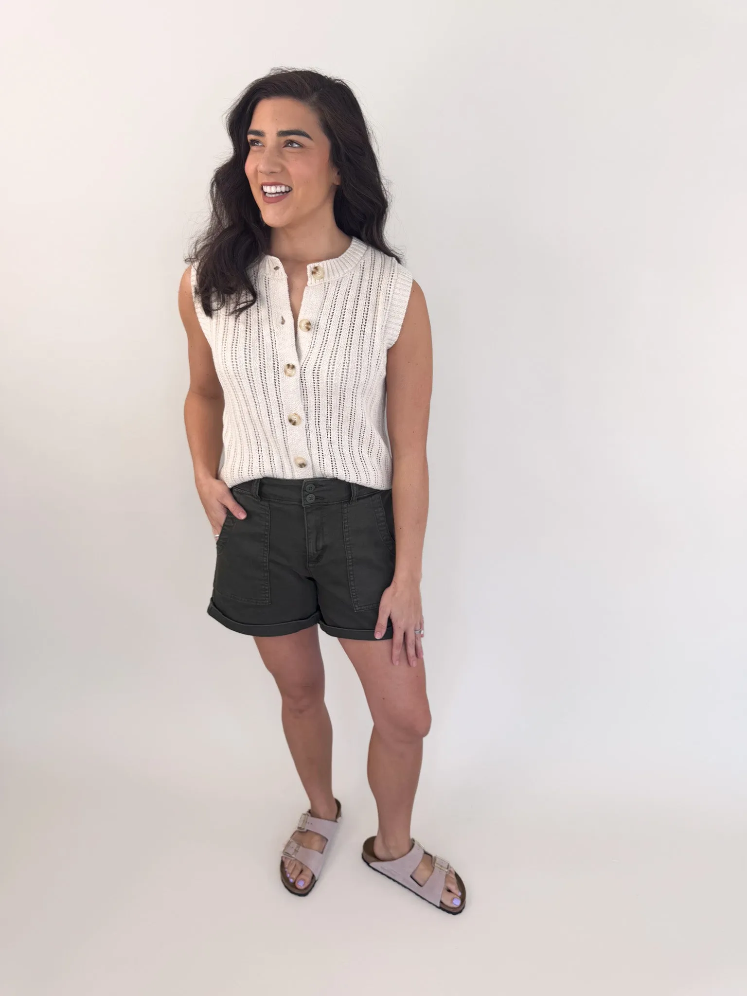 Pointelle Sweater Vest