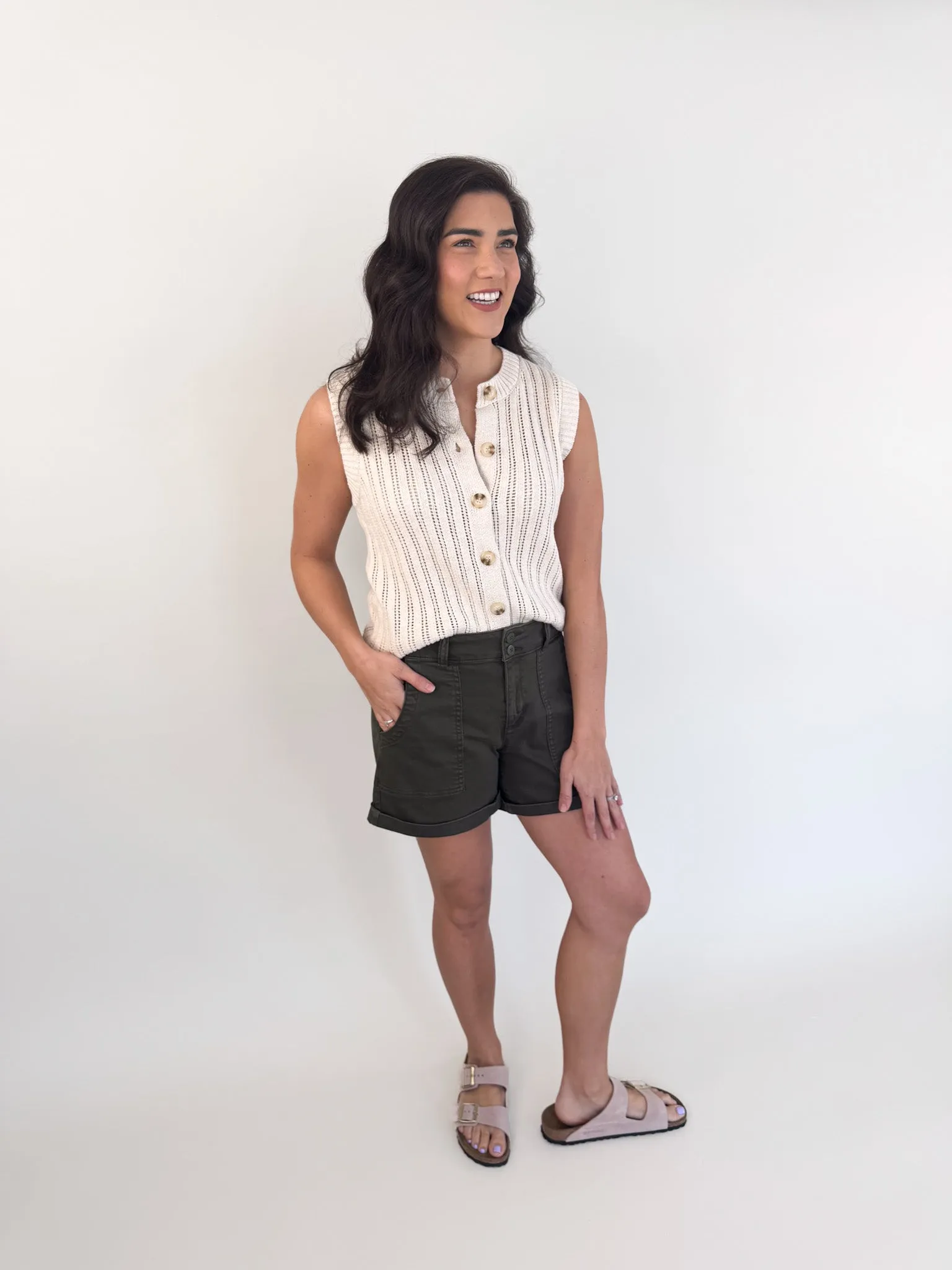 Pointelle Sweater Vest