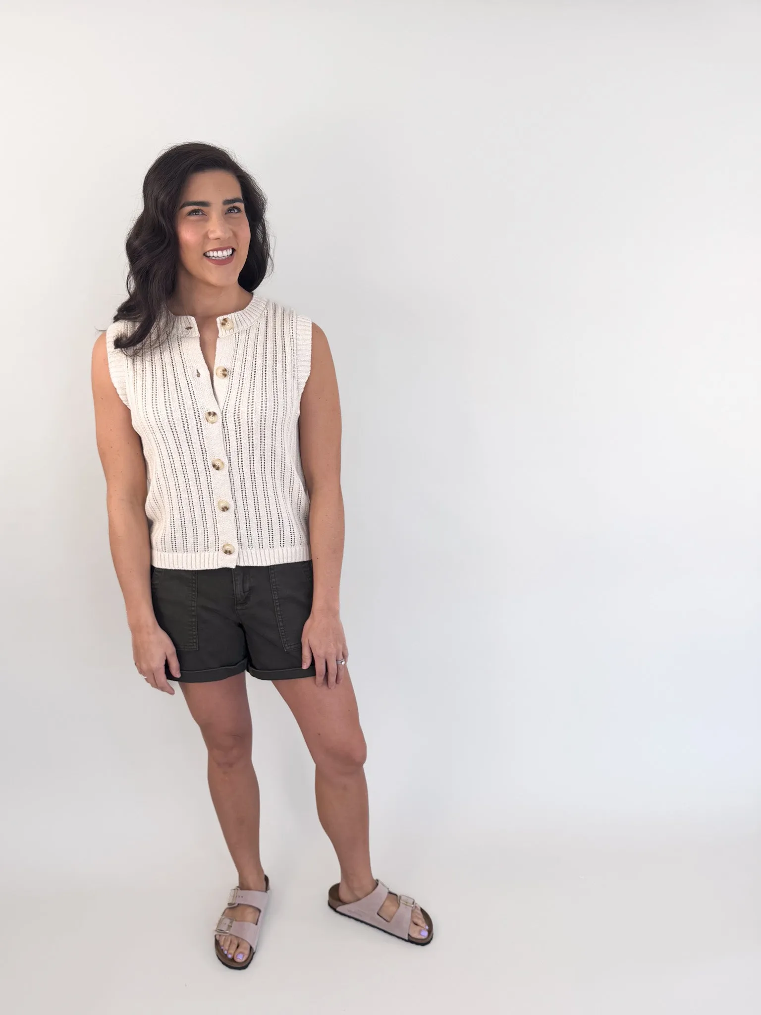 Pointelle Sweater Vest