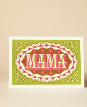 Pressed and Folded Mama Greeting Card
