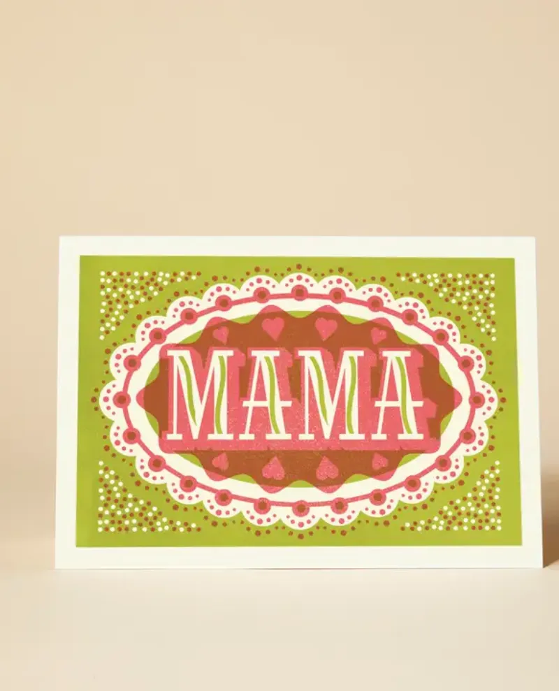 Pressed and Folded Mama Greeting Card