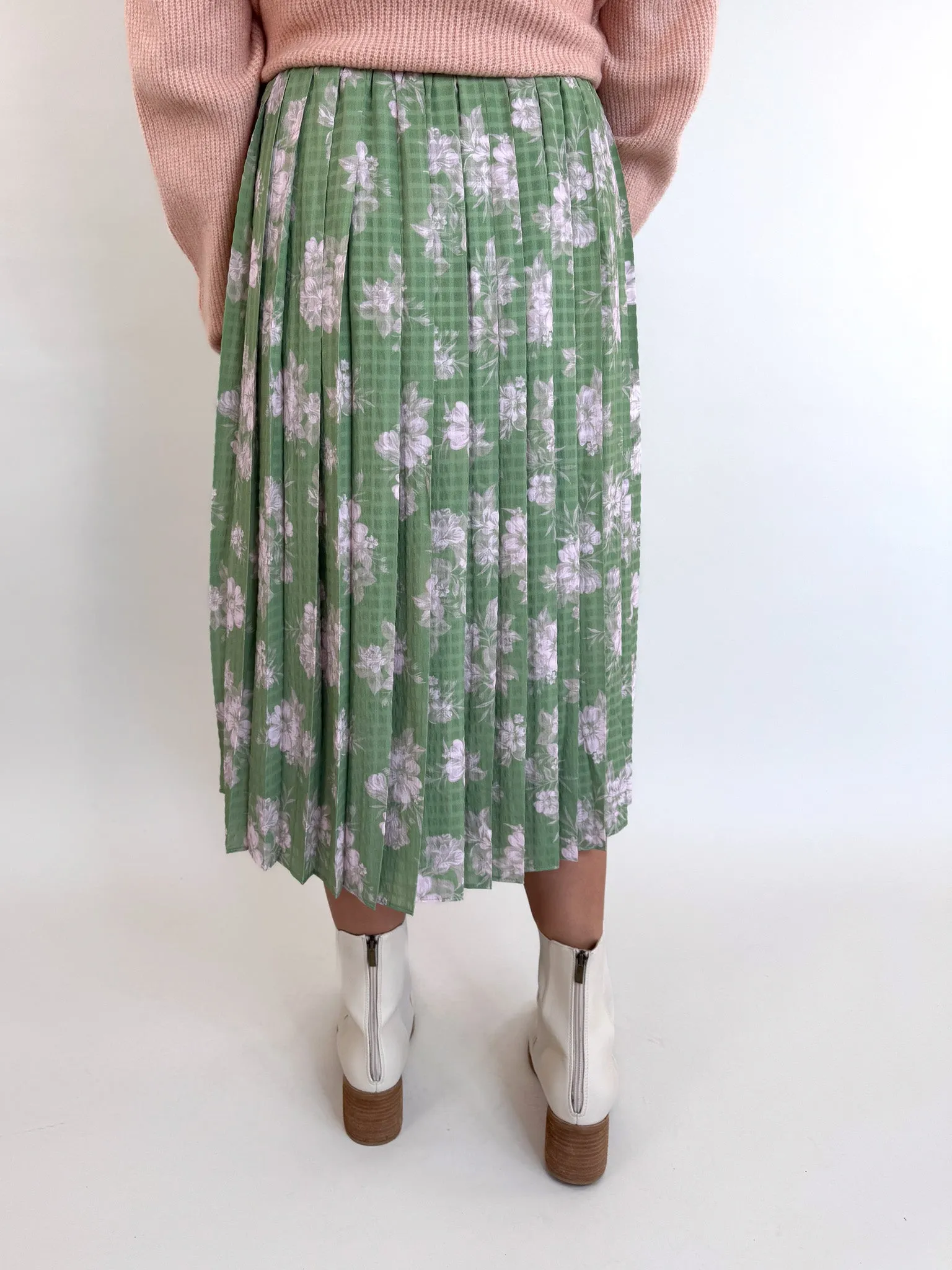 Rainy Days Pleated Midi Skirt