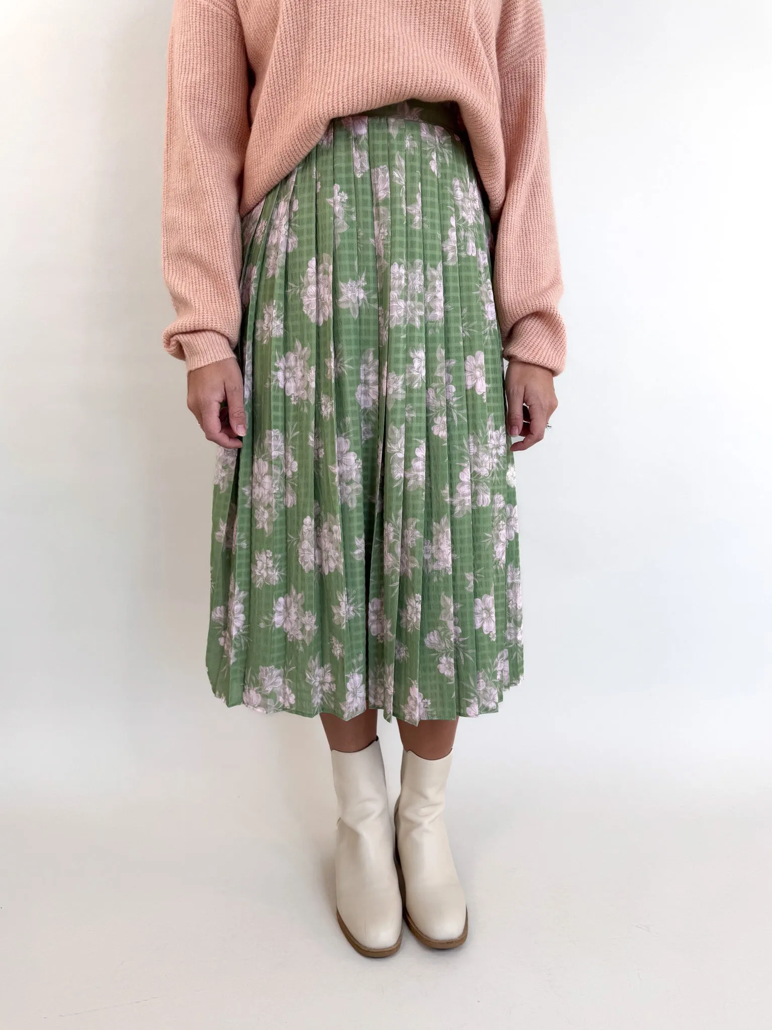 Rainy Days Pleated Midi Skirt