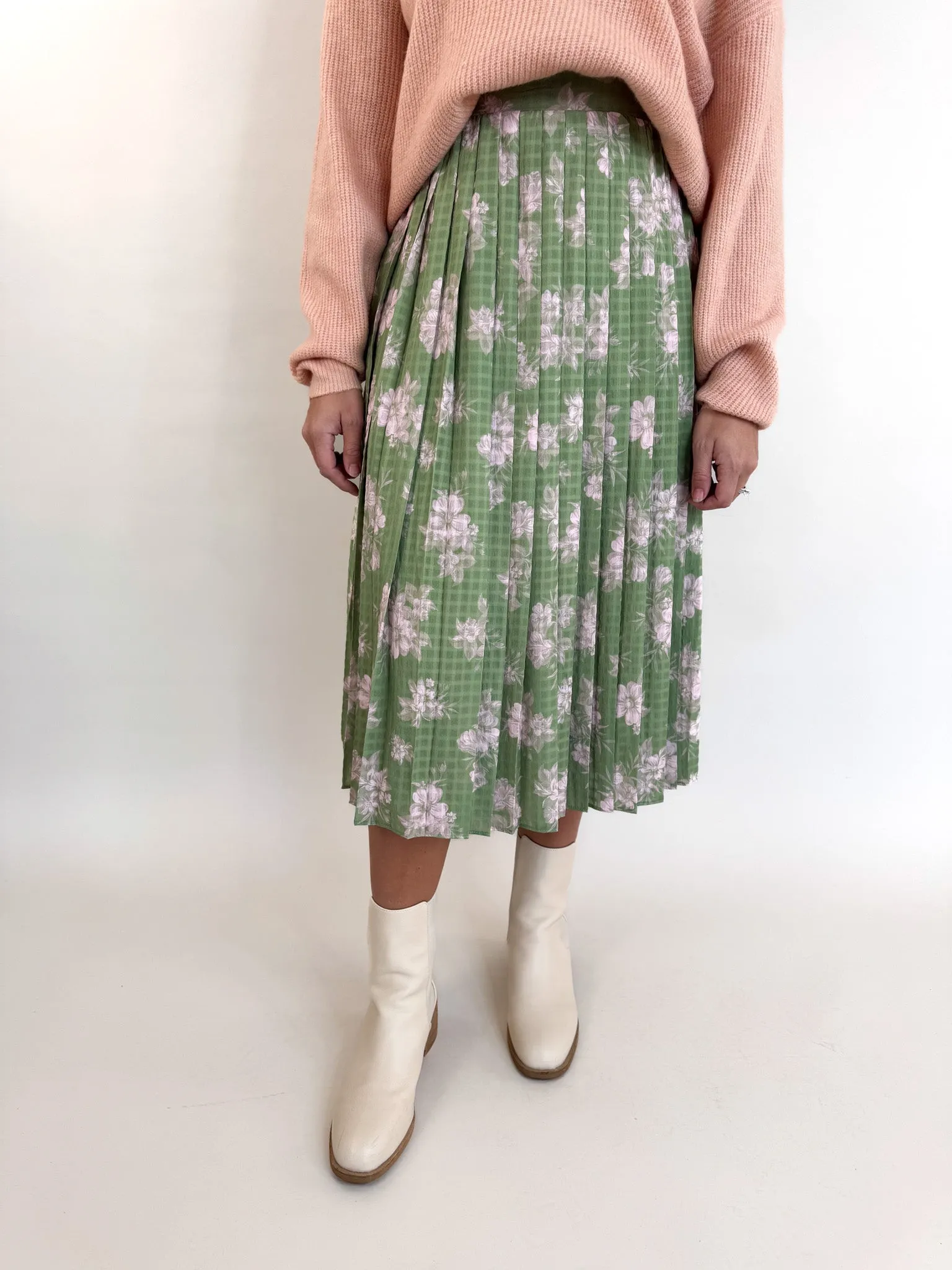 Rainy Days Pleated Midi Skirt
