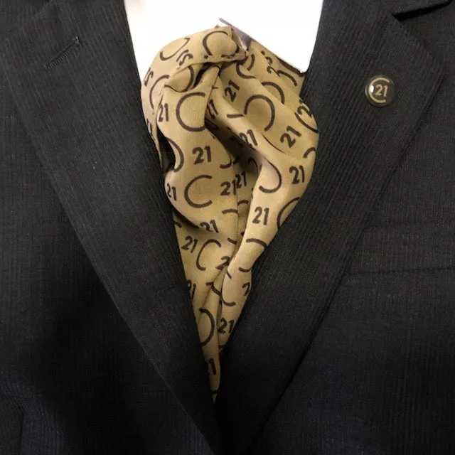 Relentless Gold Silk Scarf Long