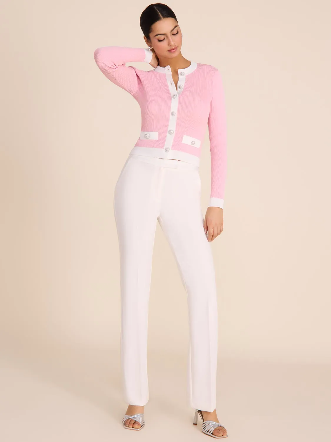 Ribbed Cropped Cardigan