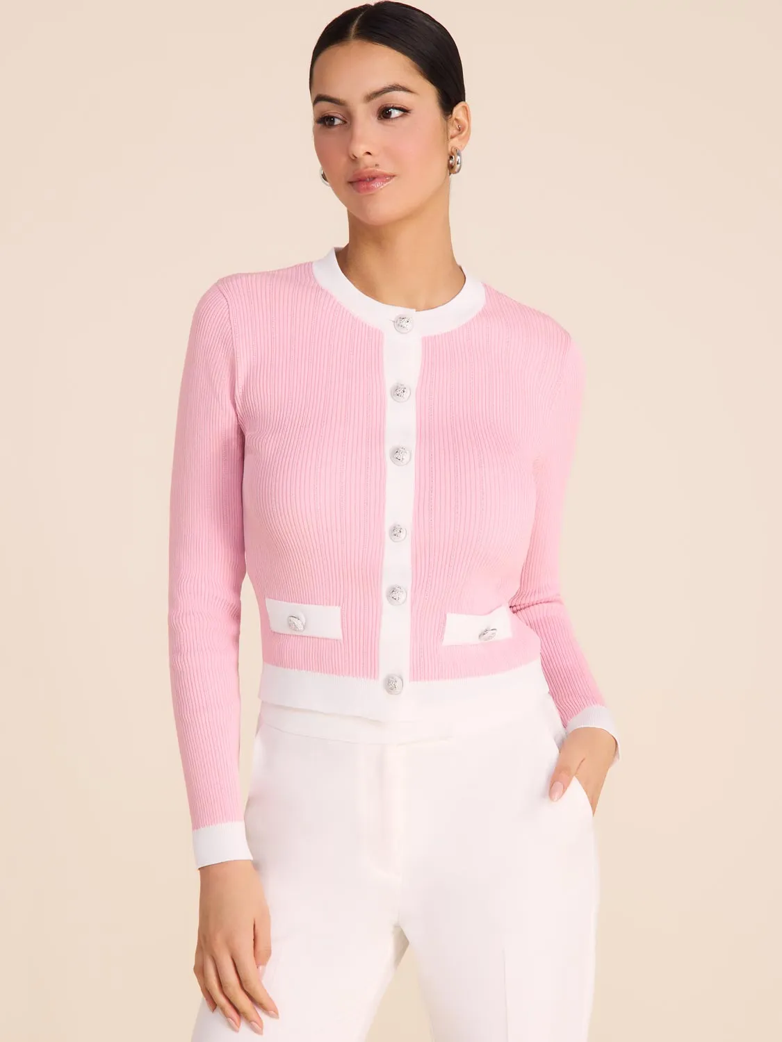 Ribbed Cropped Cardigan