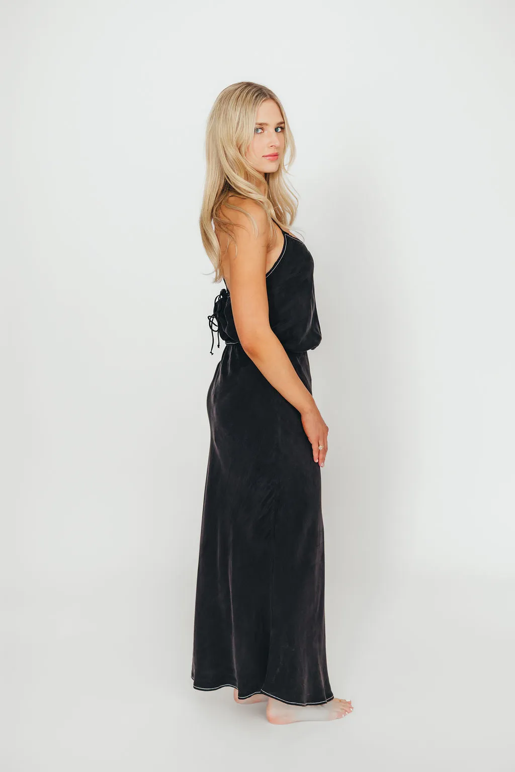 Romana Cami Top and Skirt Set in Black