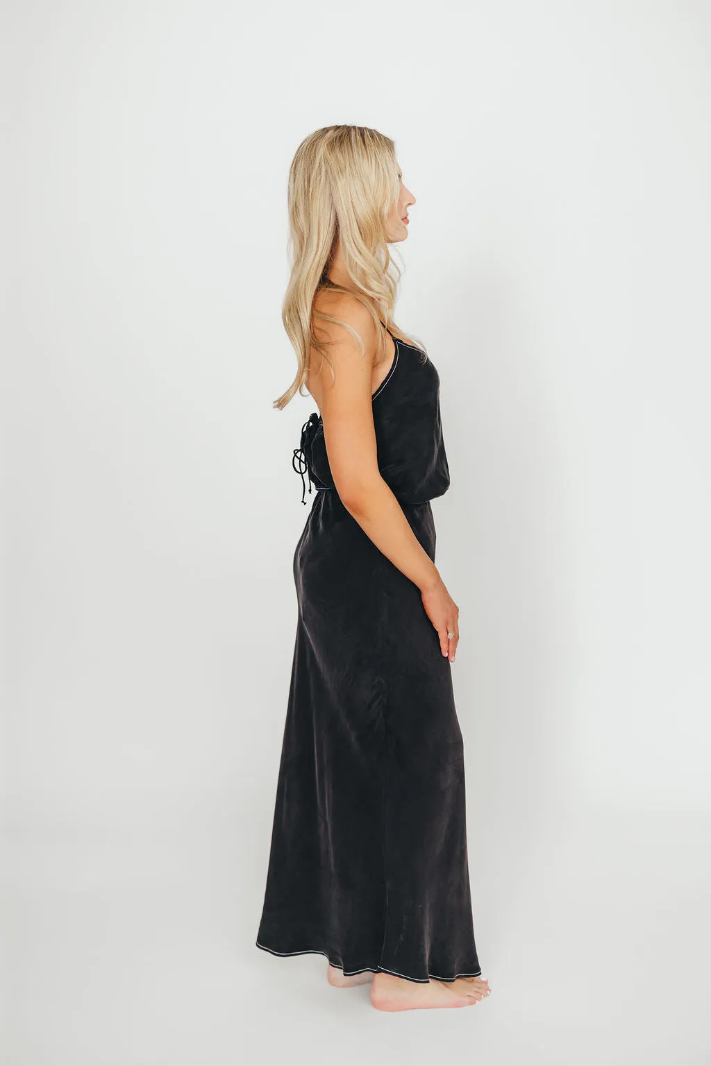 Romana Cami Top and Skirt Set in Black