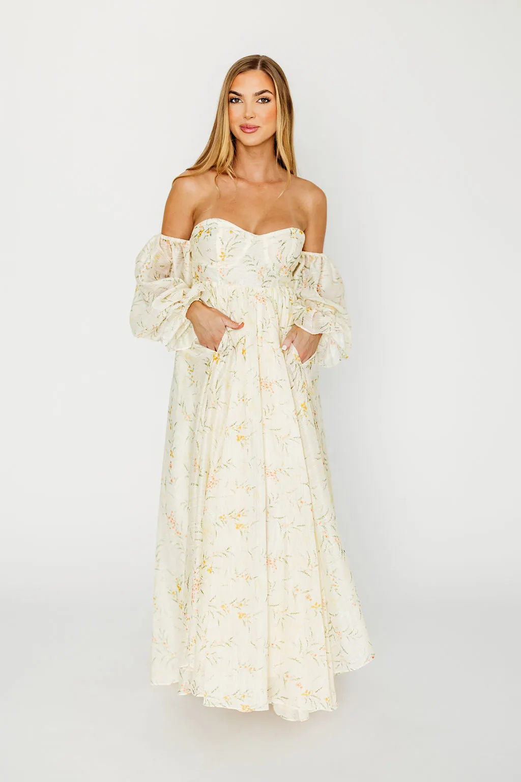 Ryder Grace Maxi Dress in Cream PRE-ORDER