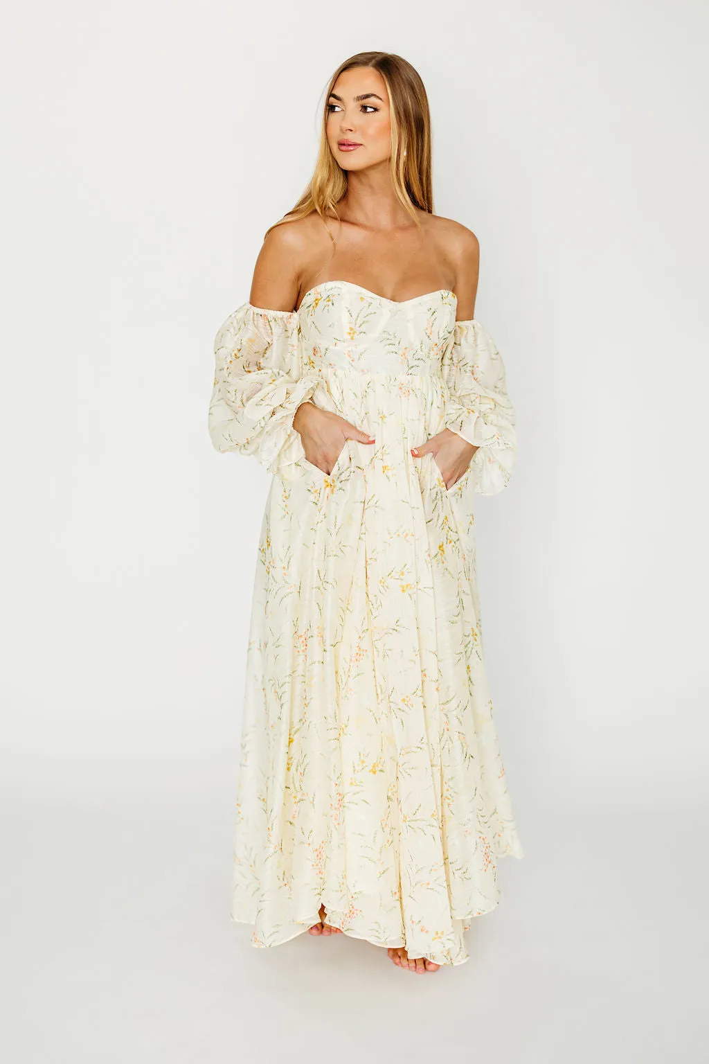 Ryder Grace Maxi Dress in Cream PRE-ORDER