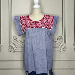 San Antonino Mexican Blouse - Floral Print