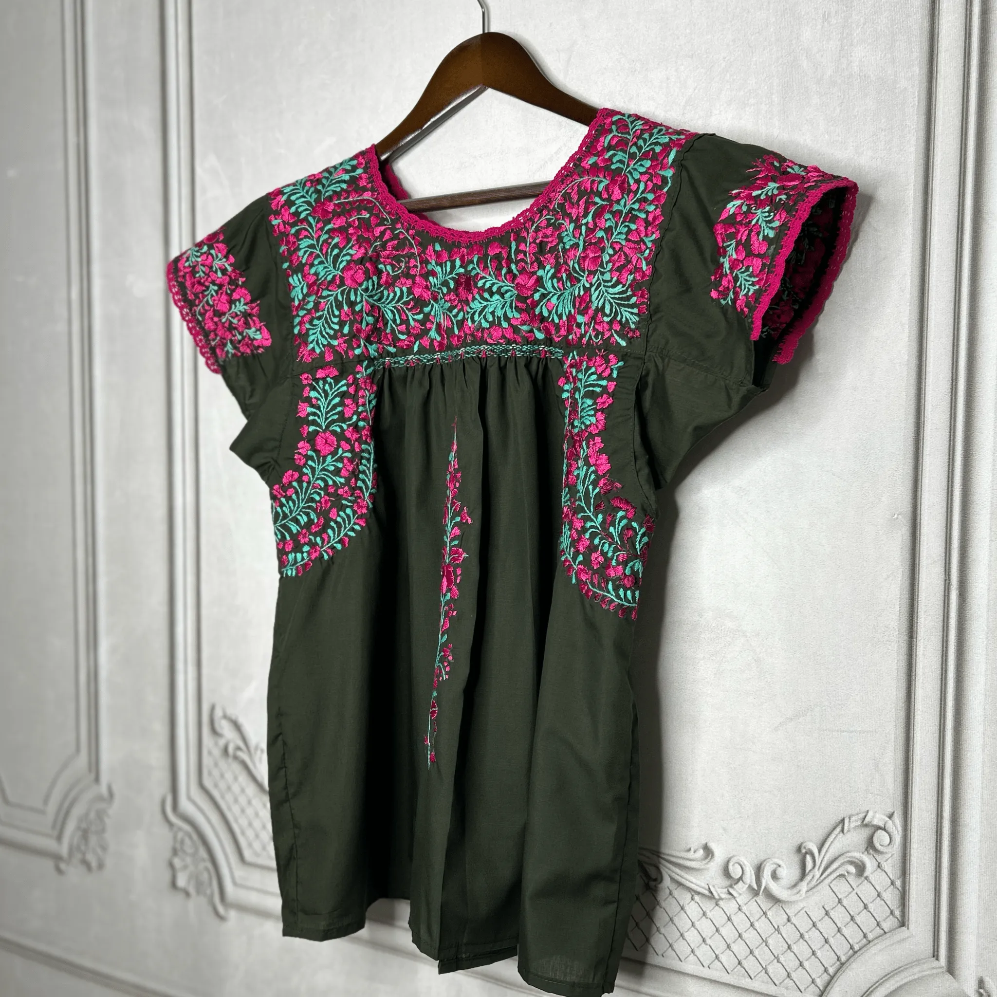 San Antonino Short Sleeve Blouse - El Jardin