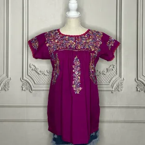 San Antonino Short Sleeve Blouse - El Jardin