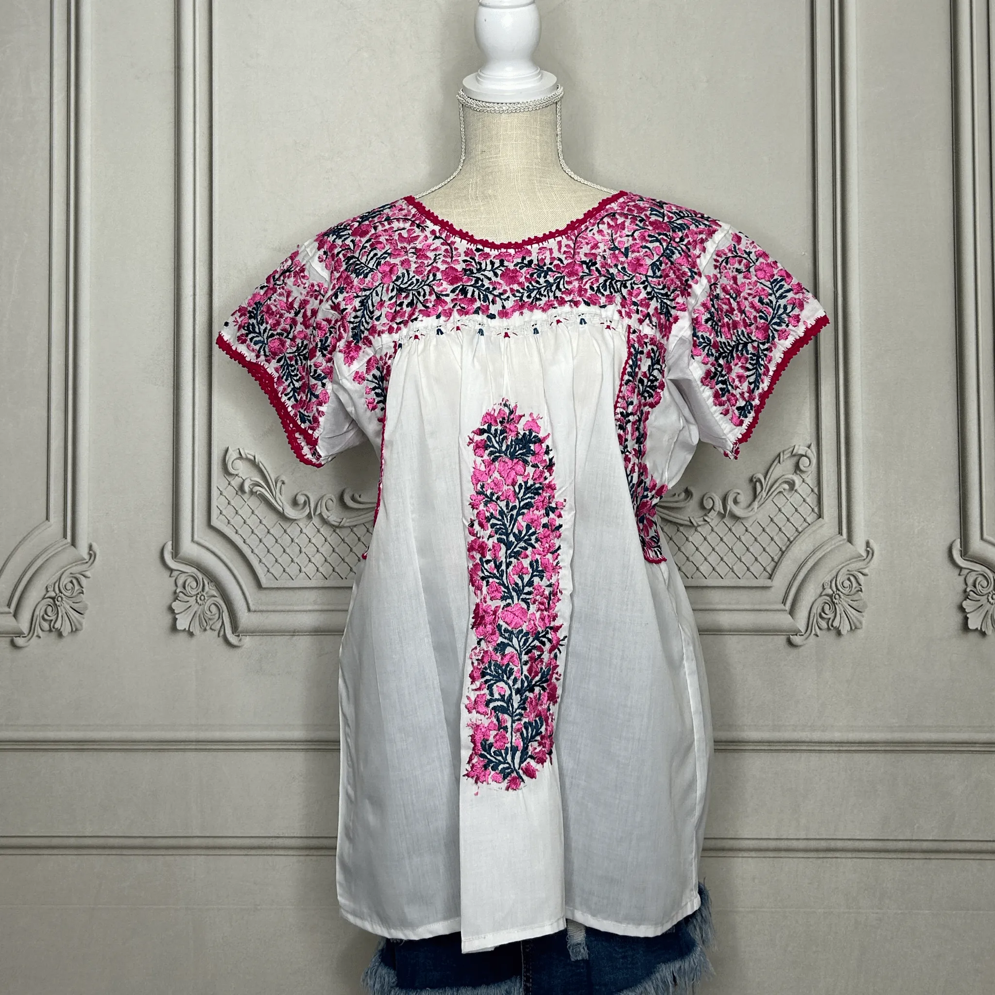 San Antonino Short Sleeve Blouse - El Jardin