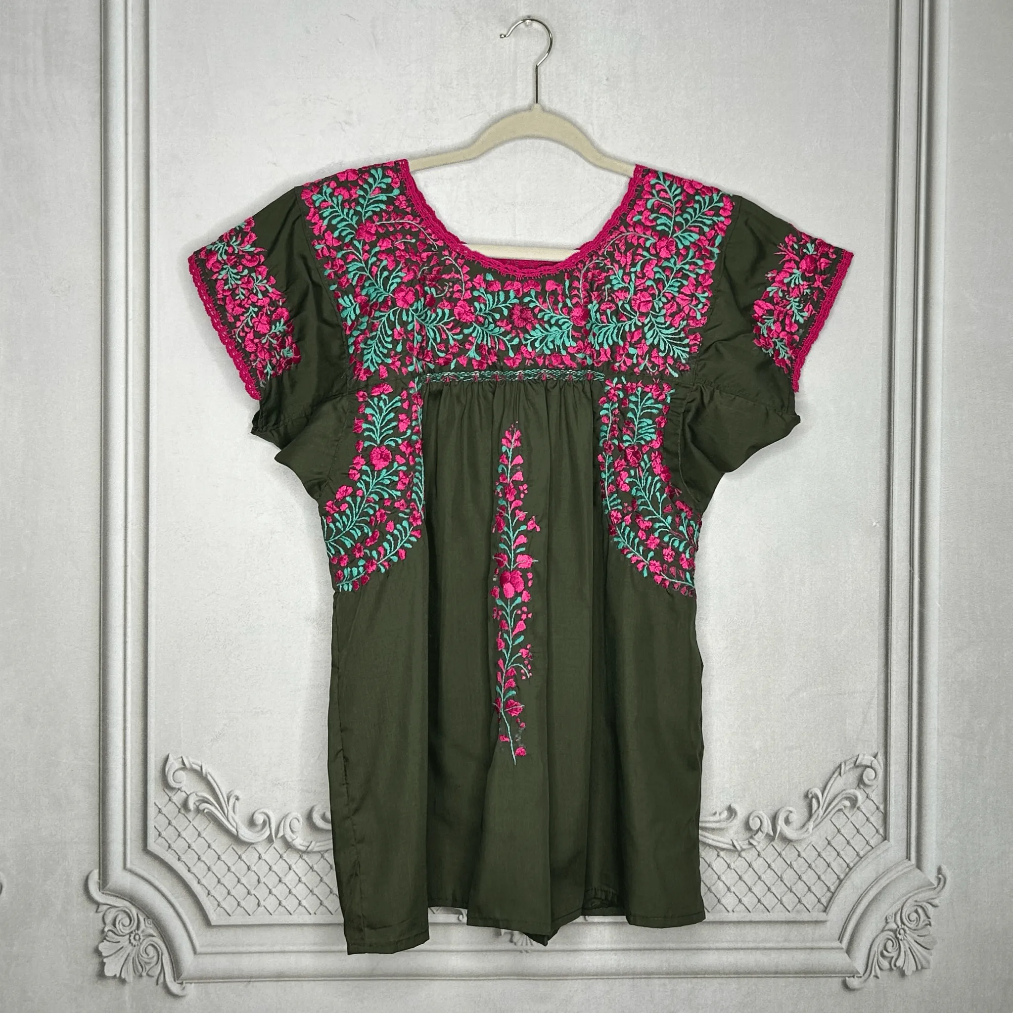 San Antonino Short Sleeve Blouse - El Jardin