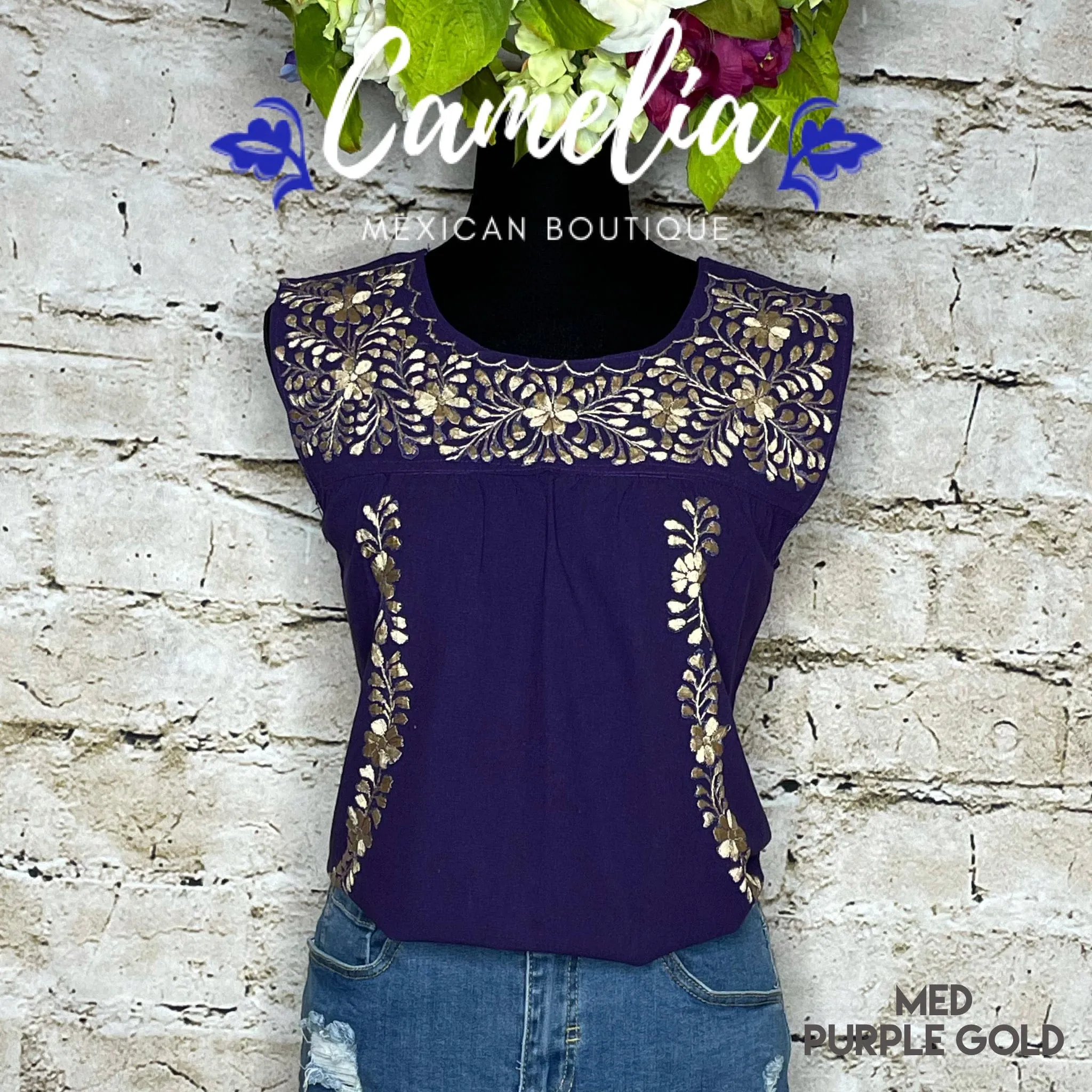 San Antonino Sleeveless Blouse - Gold