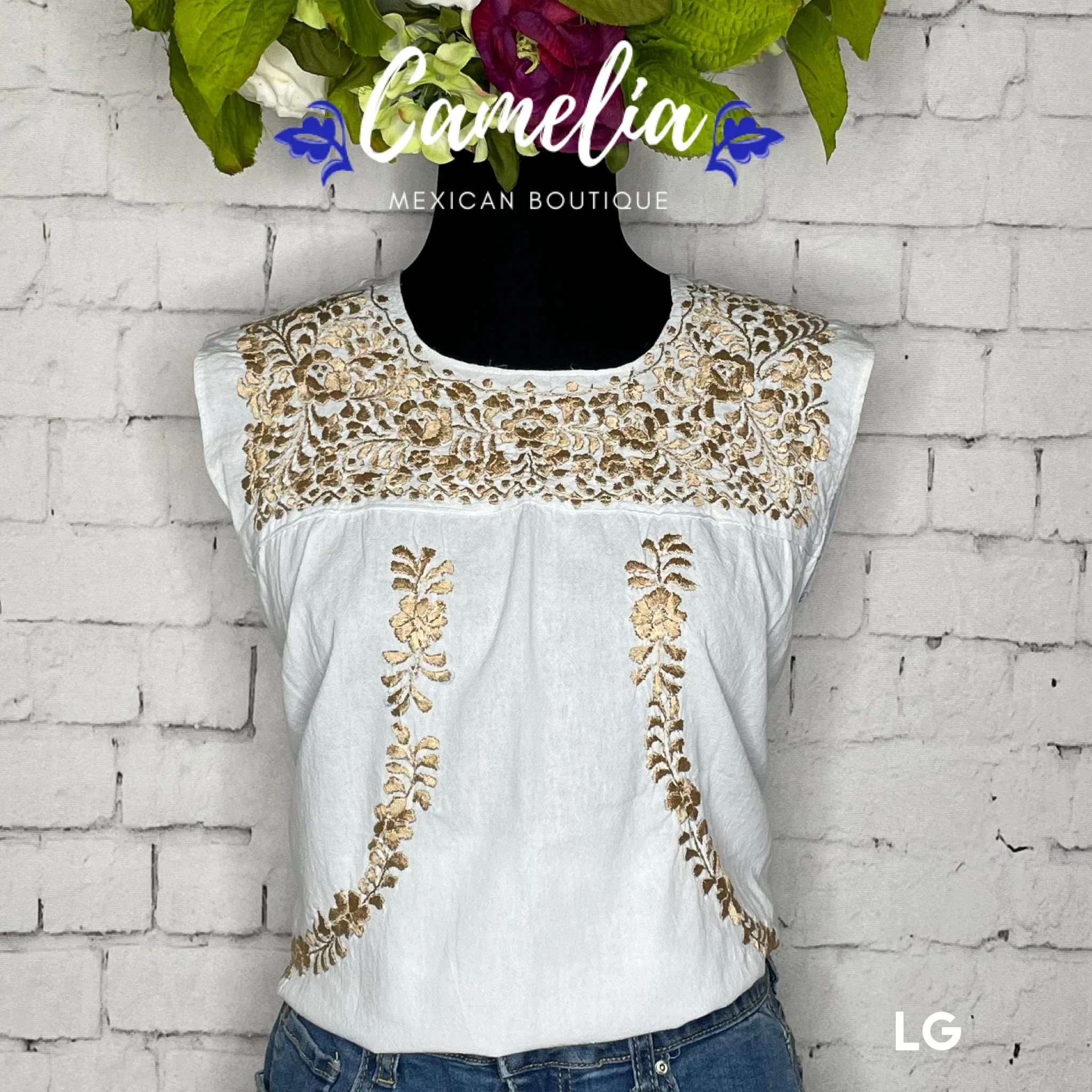 San Antonino Sleeveless Blouse - Gold