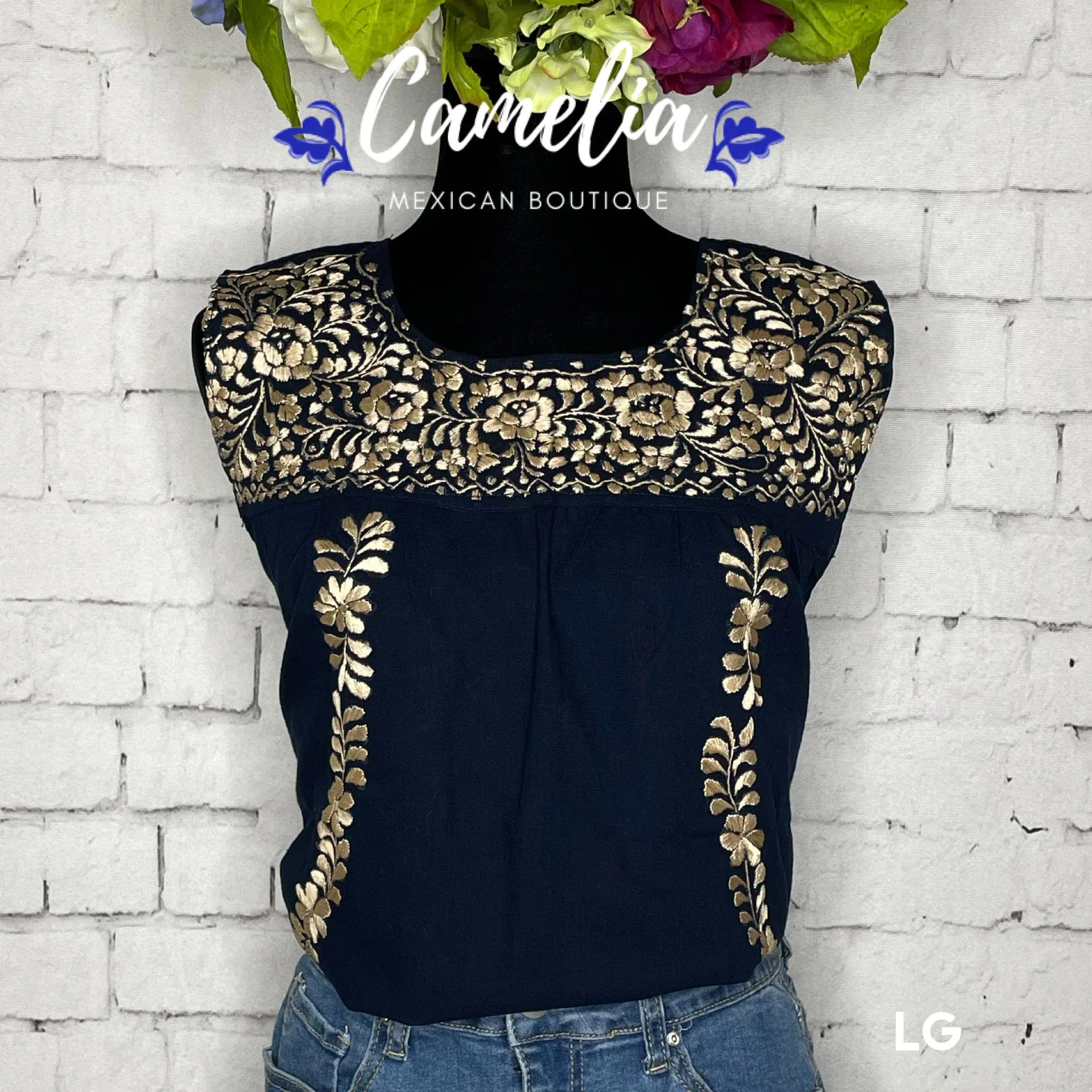 San Antonino Sleeveless Blouse - Gold