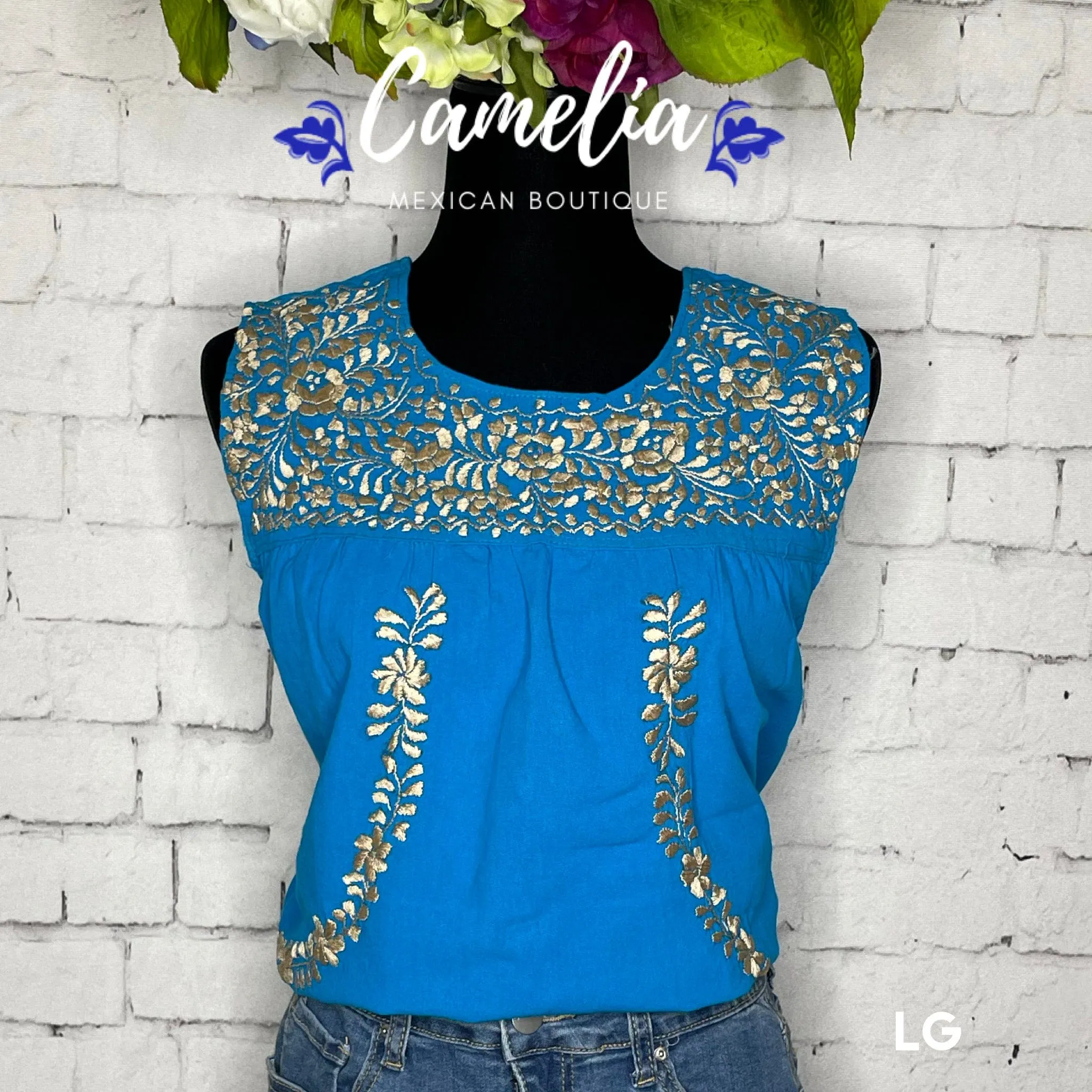 San Antonino Sleeveless Blouse - Gold