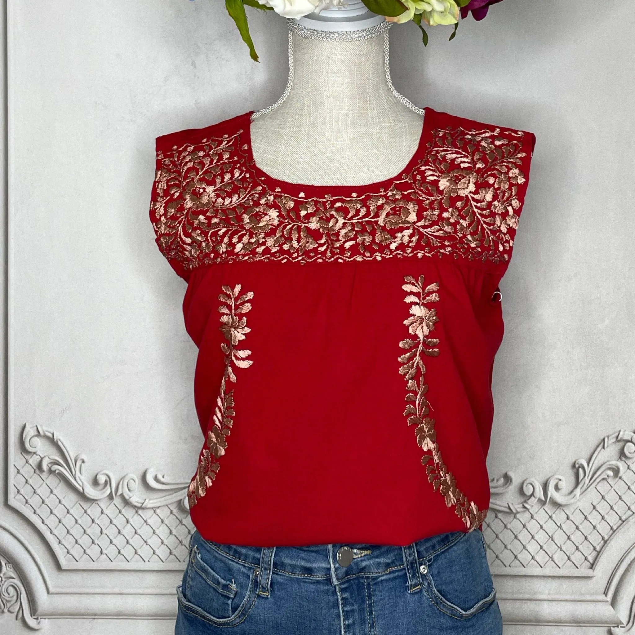 San Antonino Sleeveless Blouse - Gold