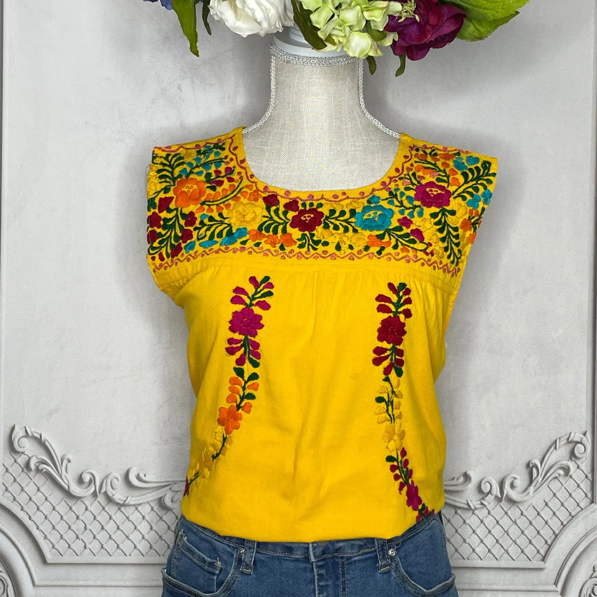 San Antonino Sleeveless Blouse - Multi