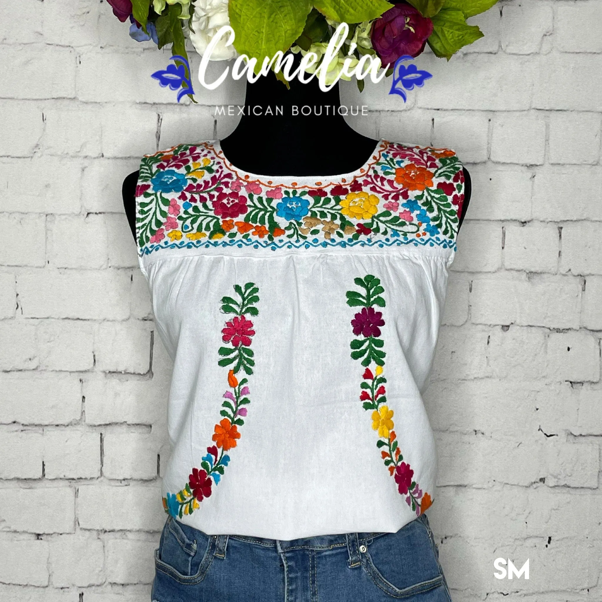 San Antonino Sleeveless Blouse - Multi