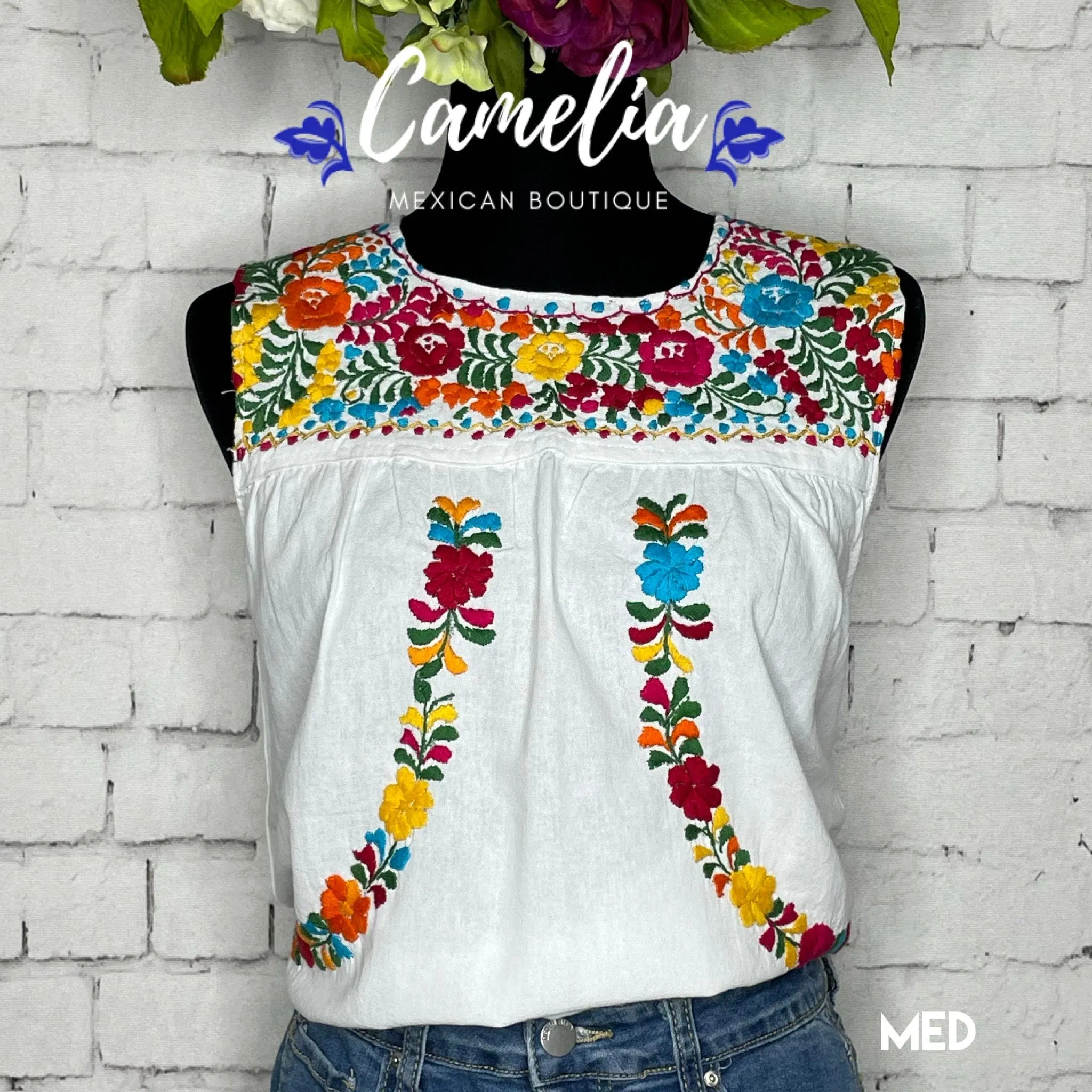San Antonino Sleeveless Blouse - Multi