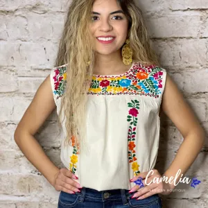 San Antonino Sleeveless Blouse - Multi