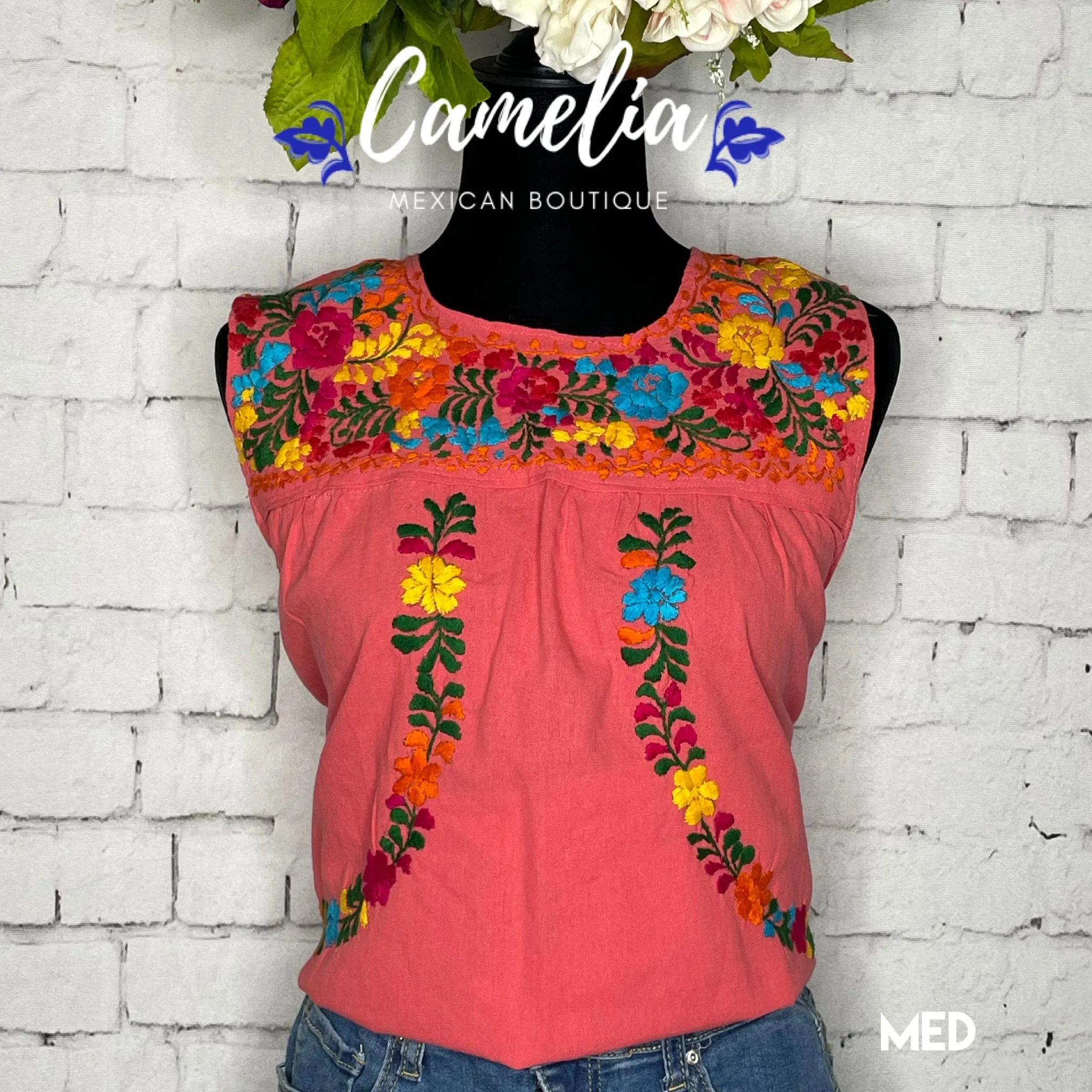San Antonino Sleeveless Blouse - Multi