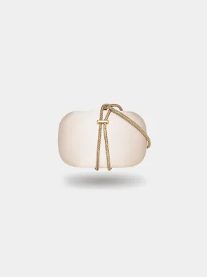 Satin Minaudiere With Jewelled Handle