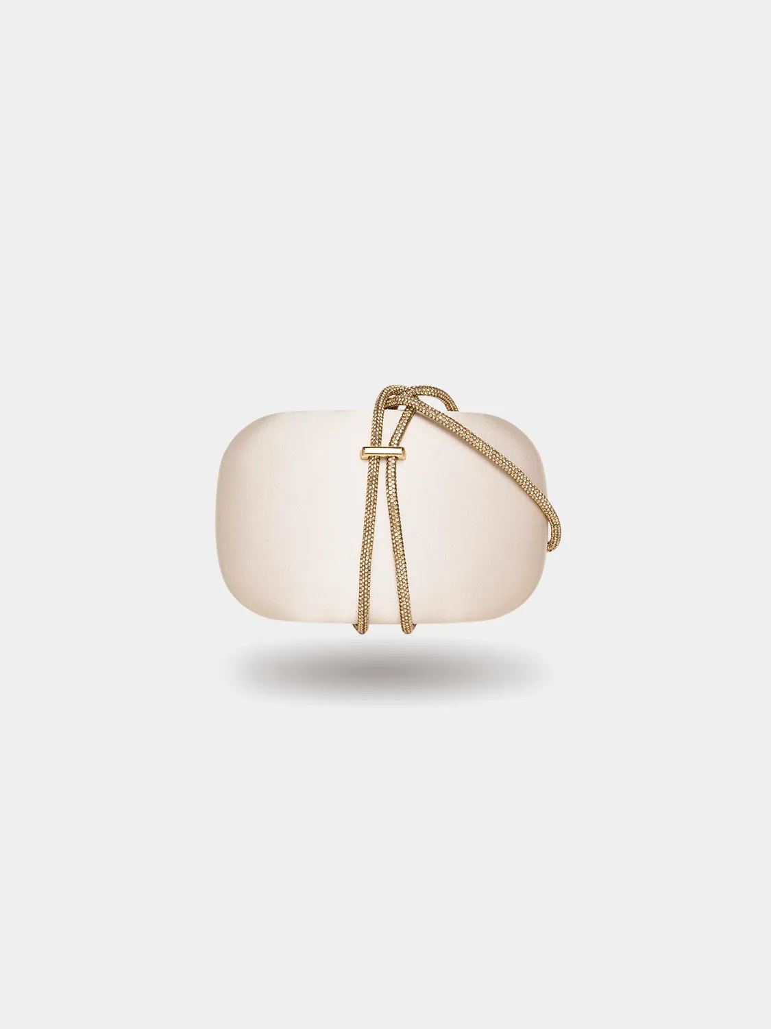 Satin Minaudiere With Jewelled Handle