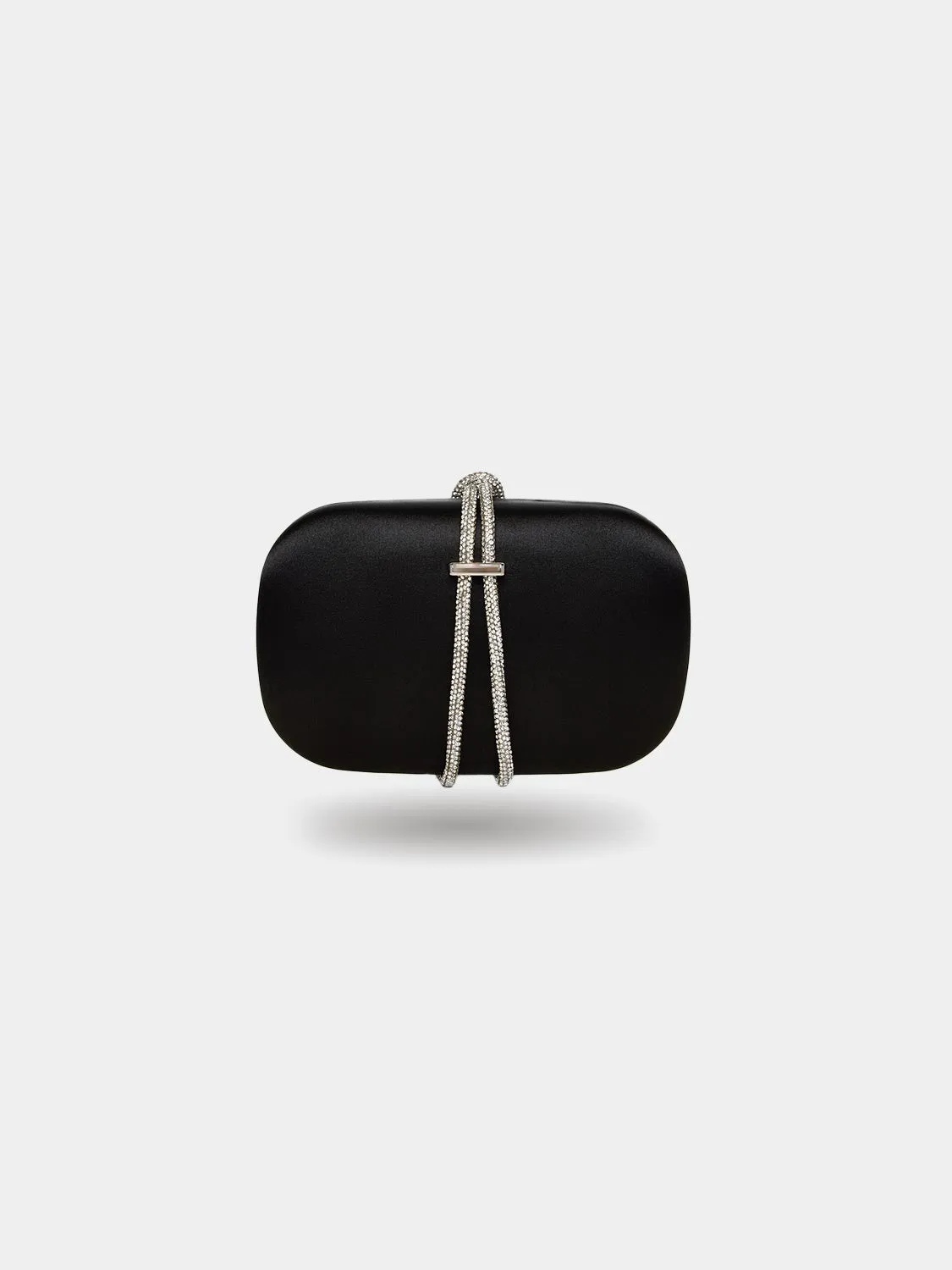 Satin Minaudiere With Jewelled Handle