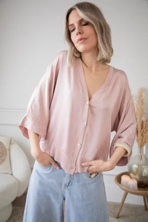 Satiny Lou Old Pink - Blouse