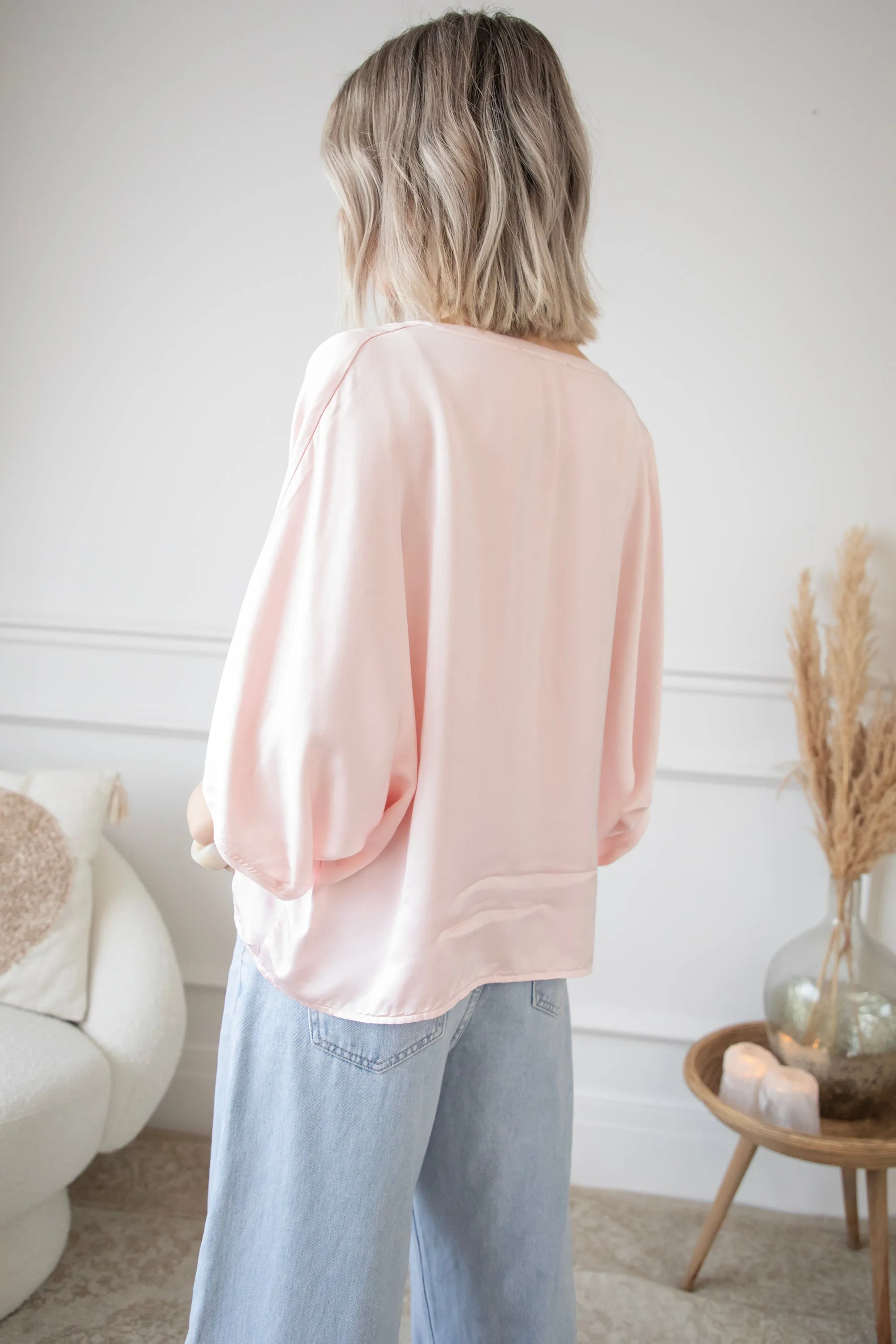 Satiny Sue Pink - Blouse