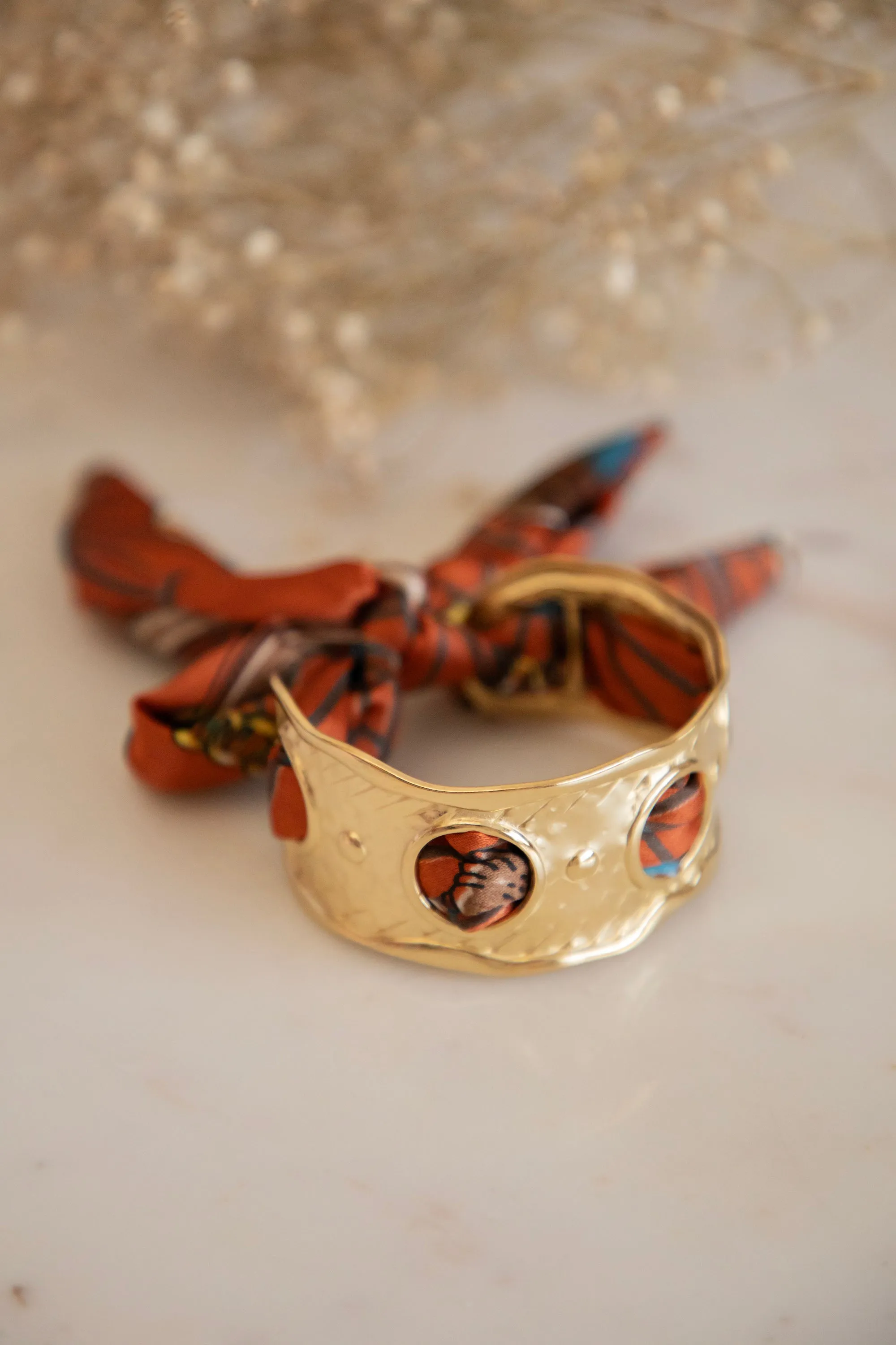 Scarfy Treasure Gold/Indian Red - Armband