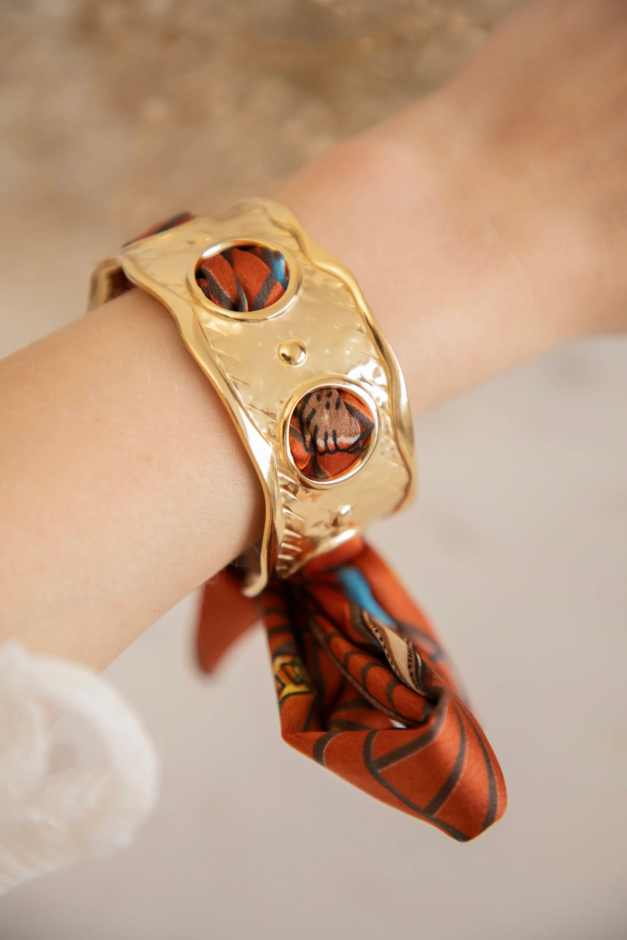 Scarfy Treasure Gold/Indian Red - Armband