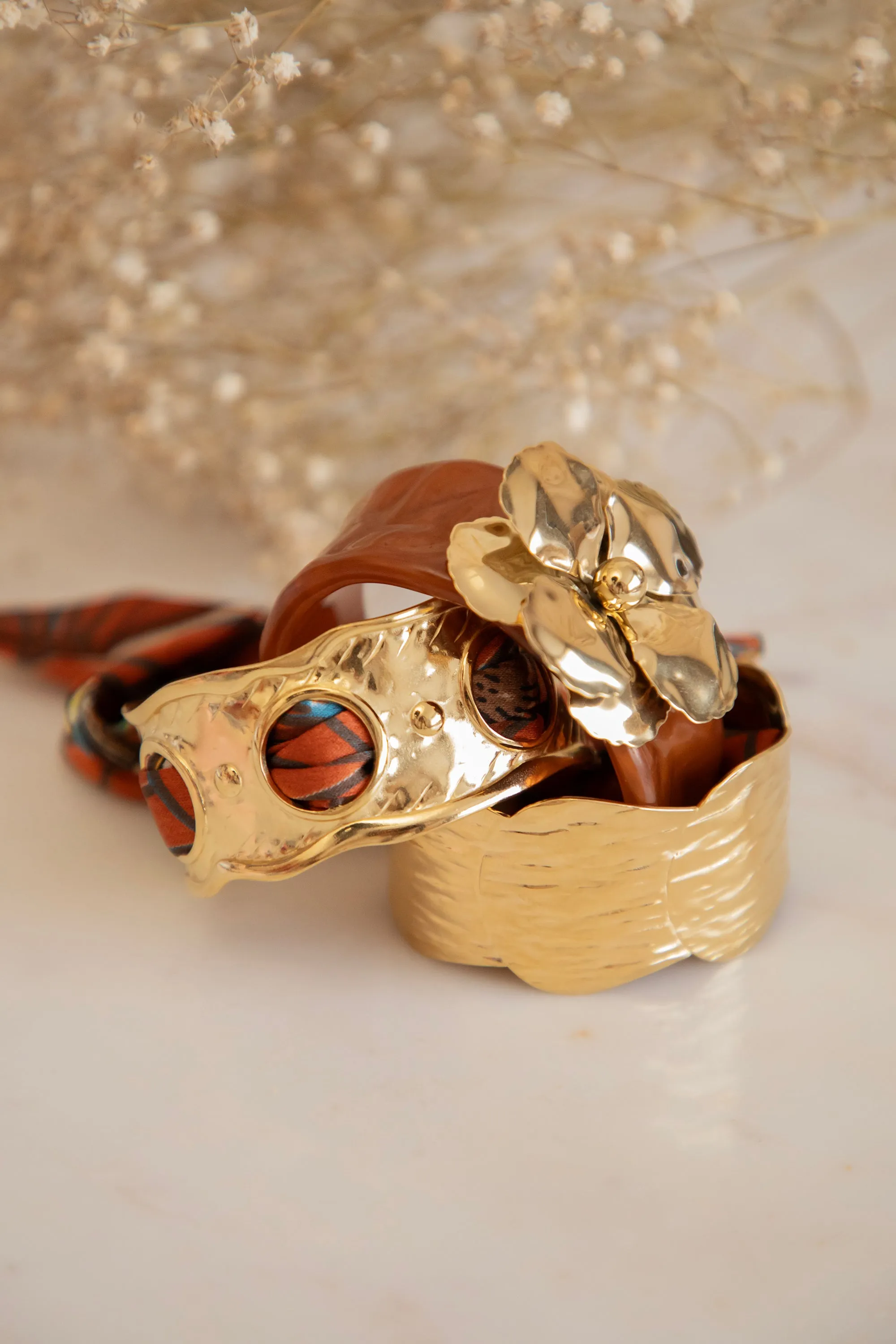 Scarfy Treasure Gold/Indian Red - Armband