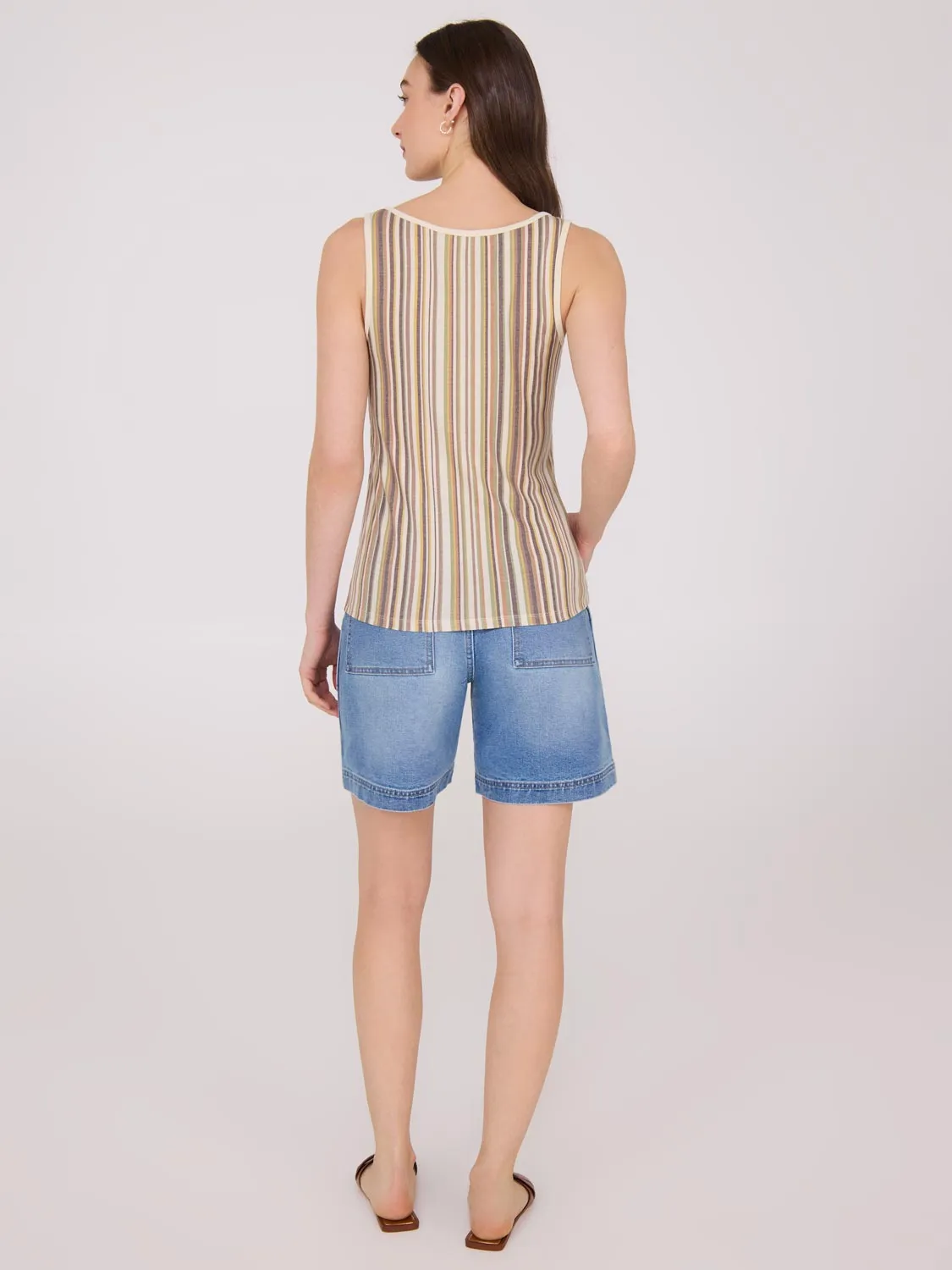 Scoop Neck Striped Tank Top