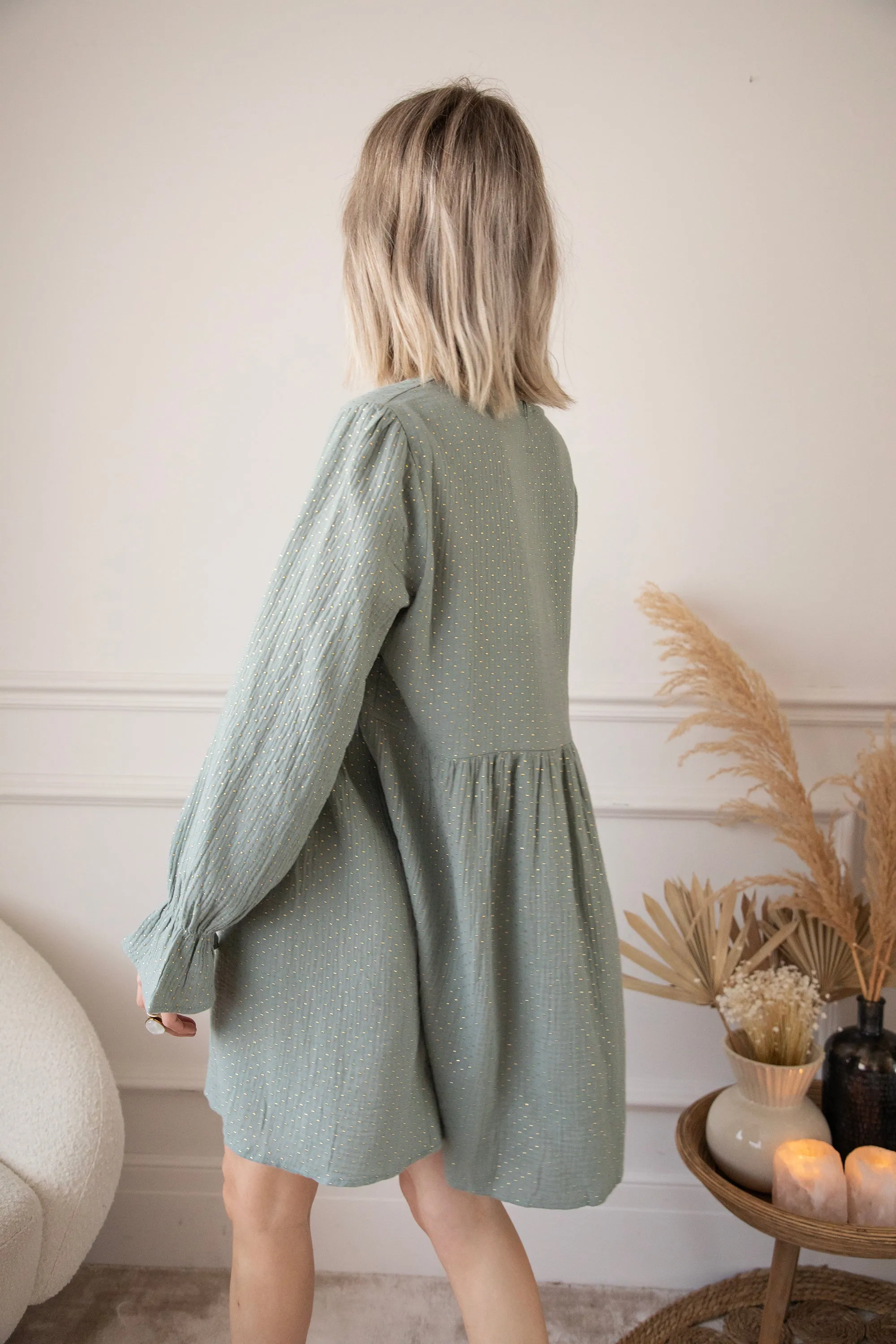 Shine Like Gold Dark Mint - Jurk