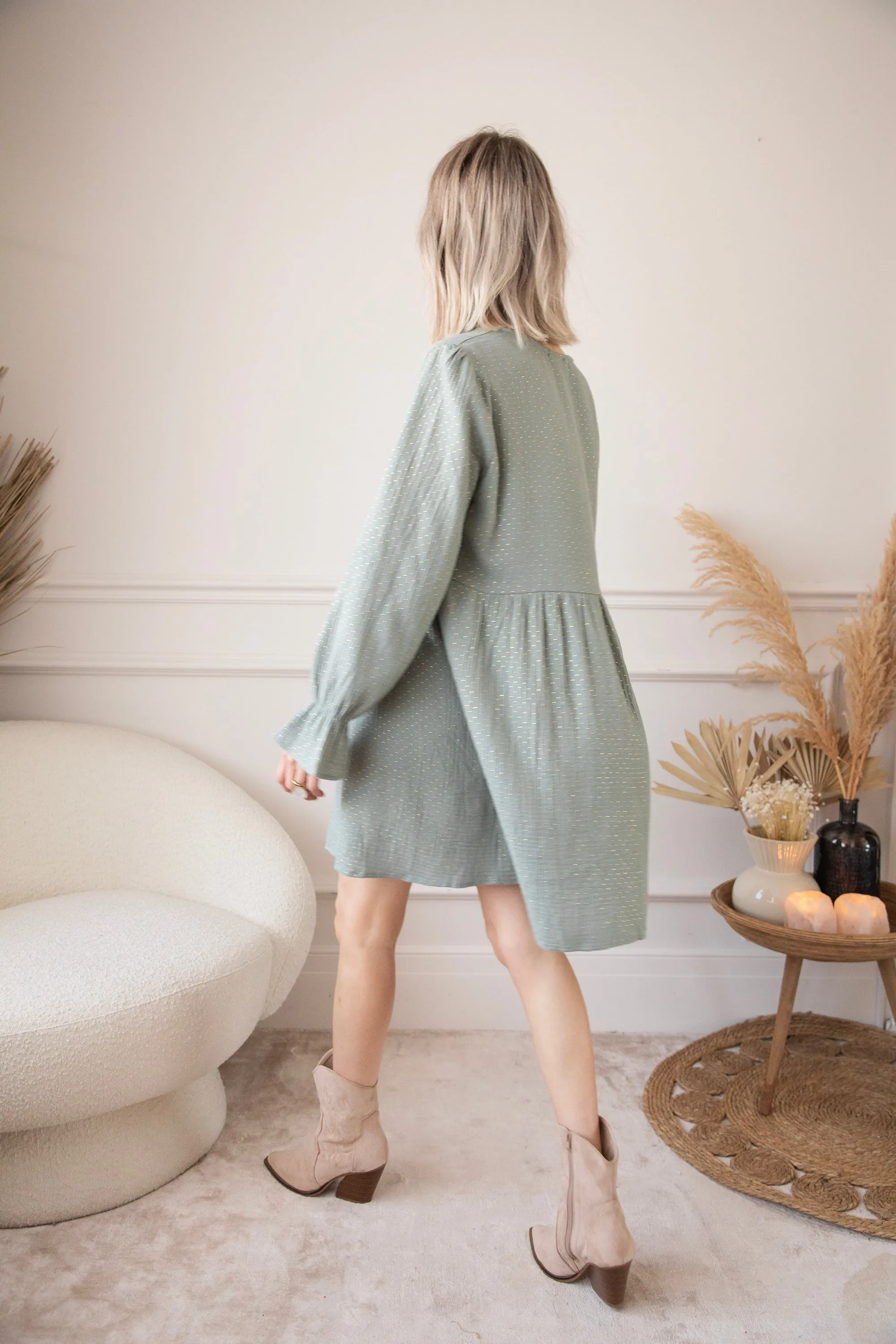 Shine Like Gold Dark Mint - Jurk