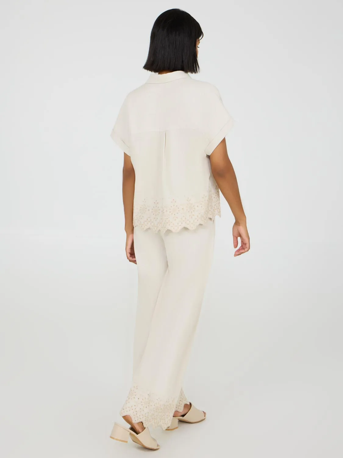 Short Sleeve Linen Blouse