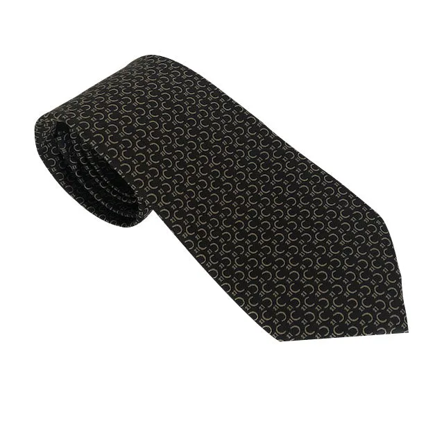 Silk Charcoal Tie - C21 Pattern