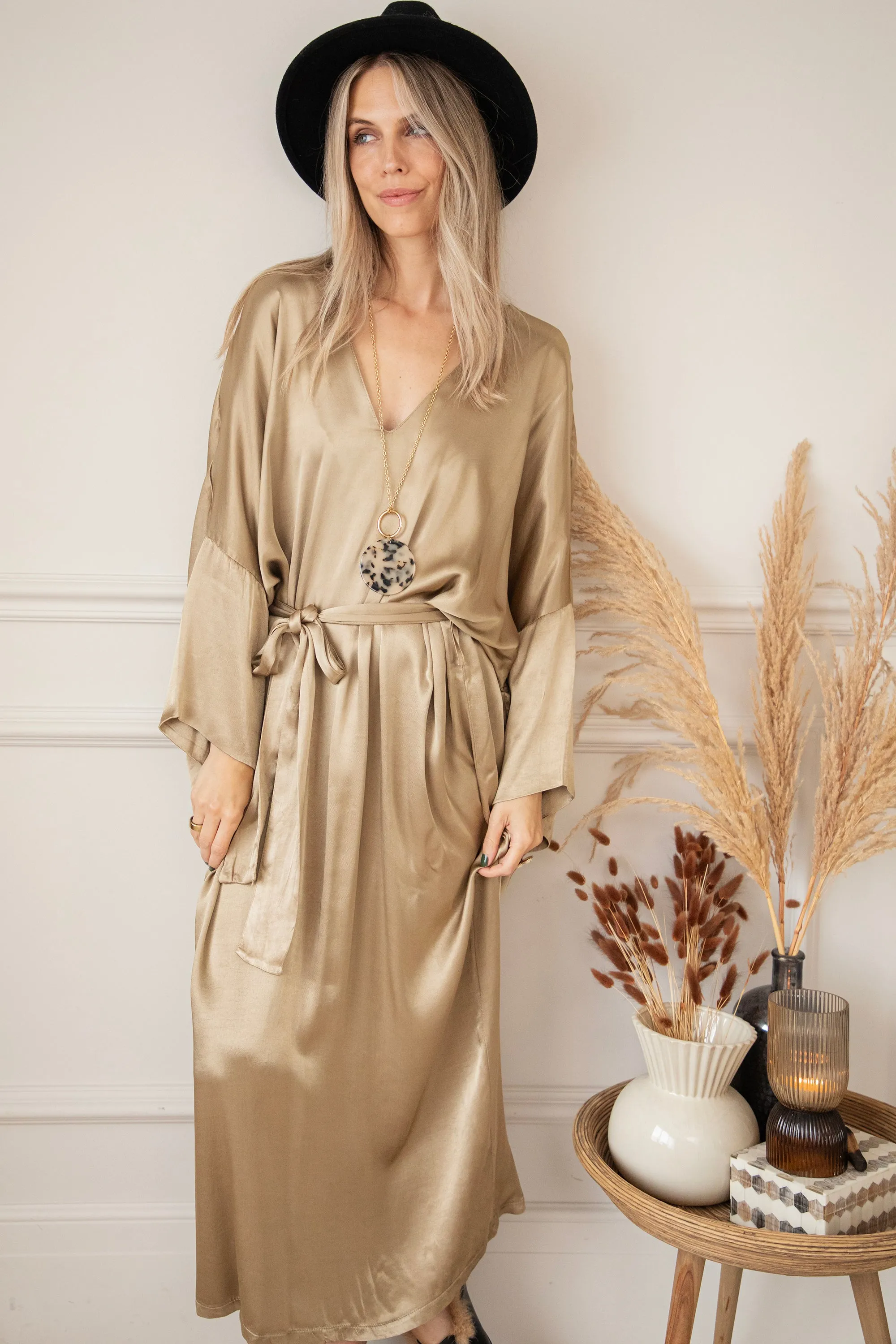 Silky Moments Gold - Maxi Jurk