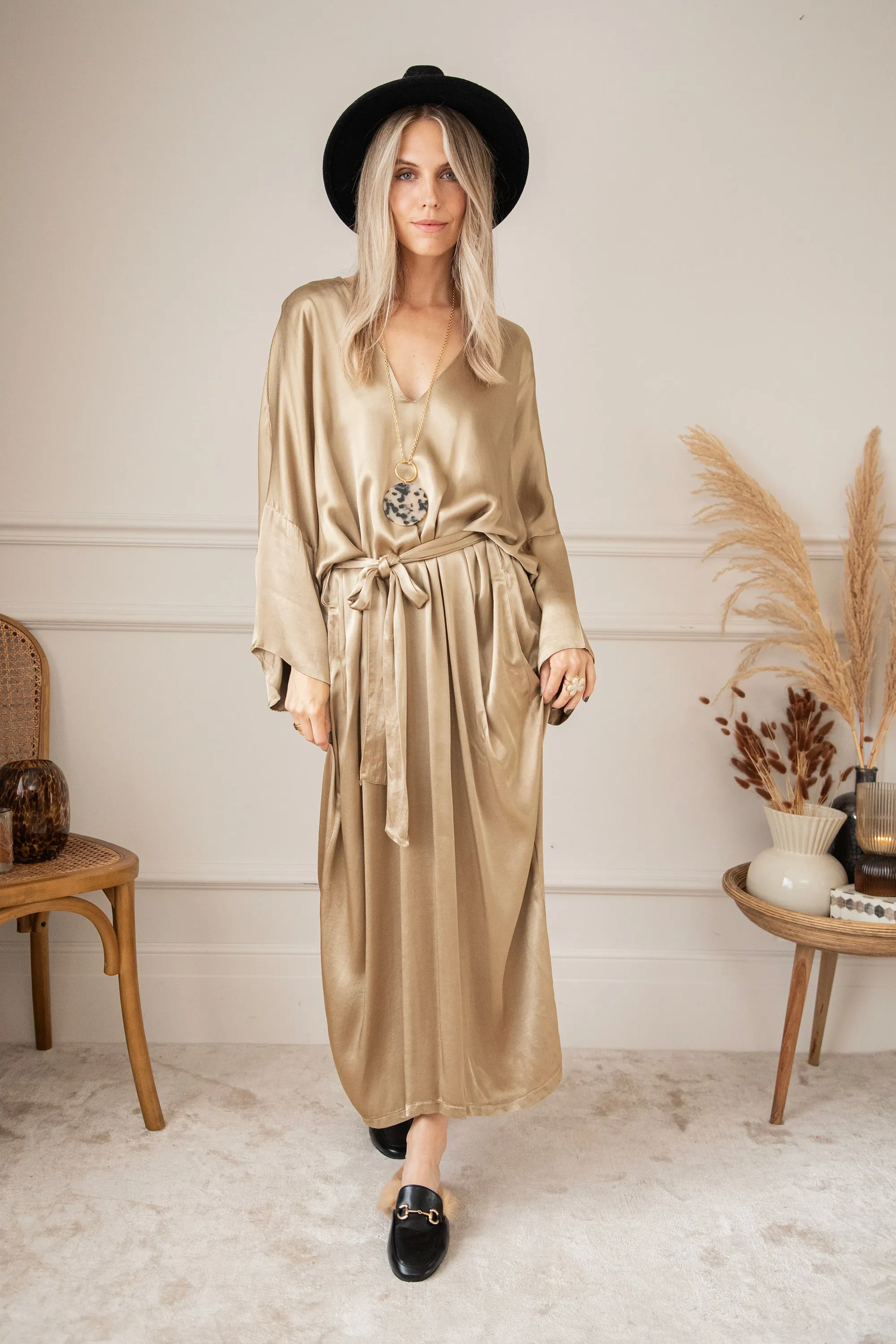 Silky Moments Gold - Maxi Jurk